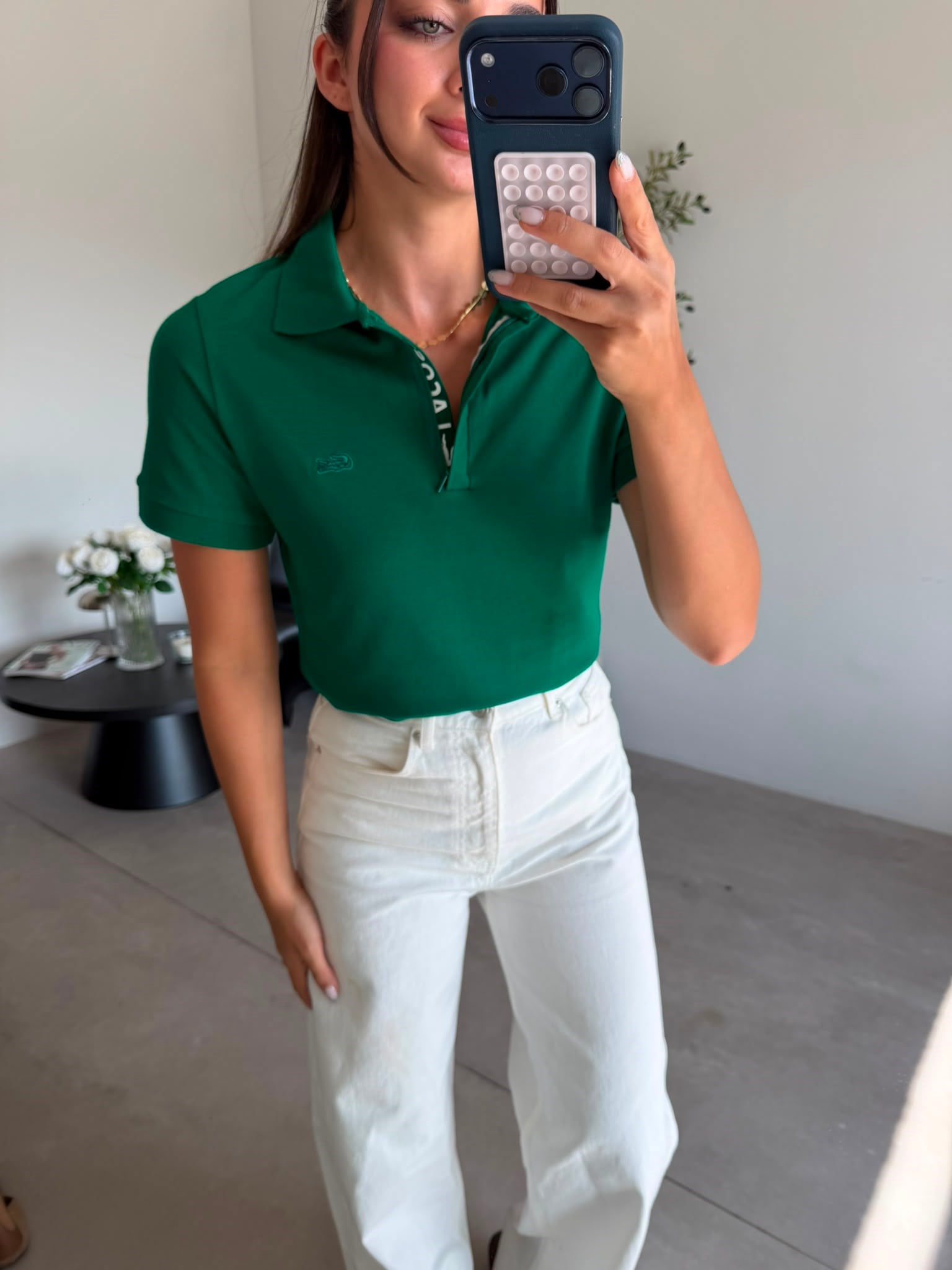 Yeşil Polo Yaka Marka Model Tişört