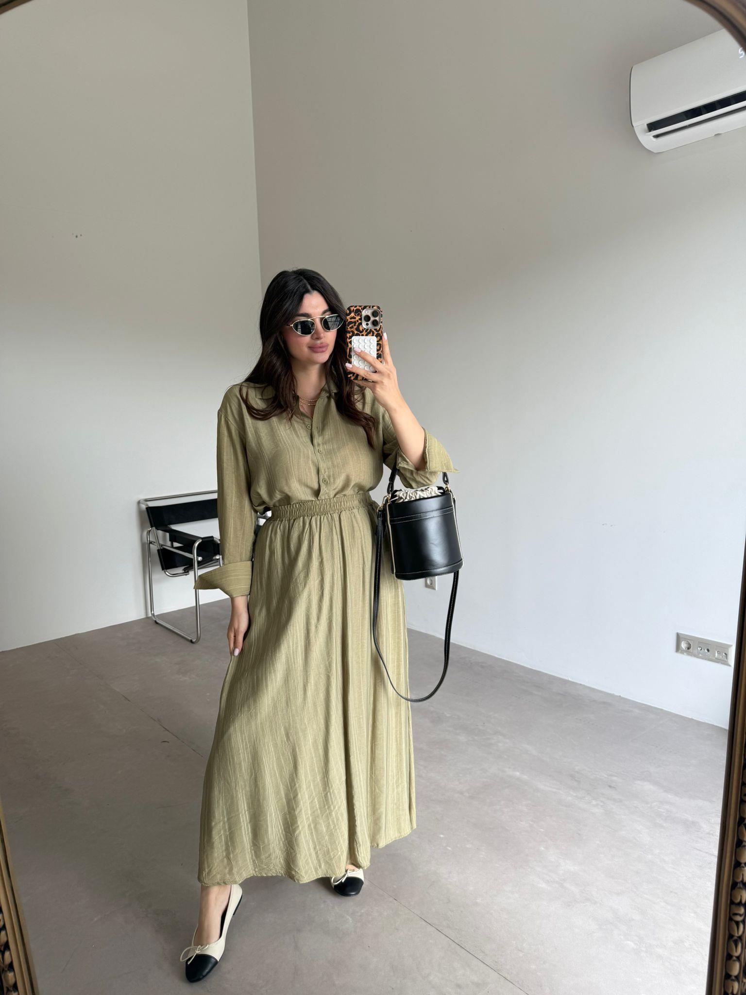 Yeşil Salaş Etekli Takım