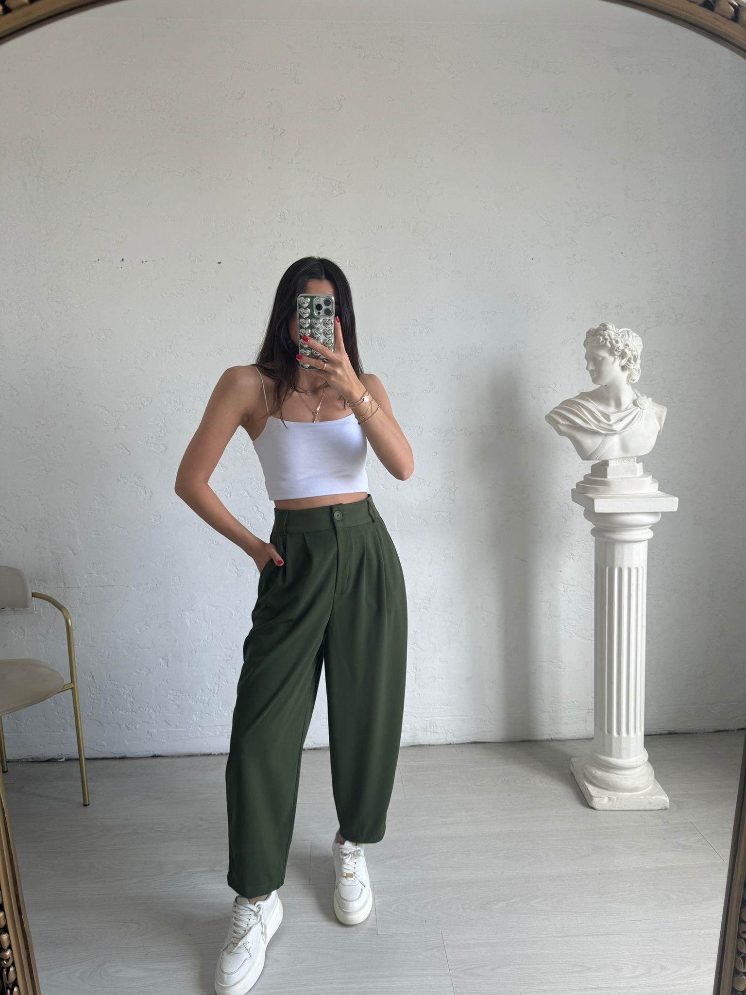 Yeşil Scuba Şalvar Pantolon