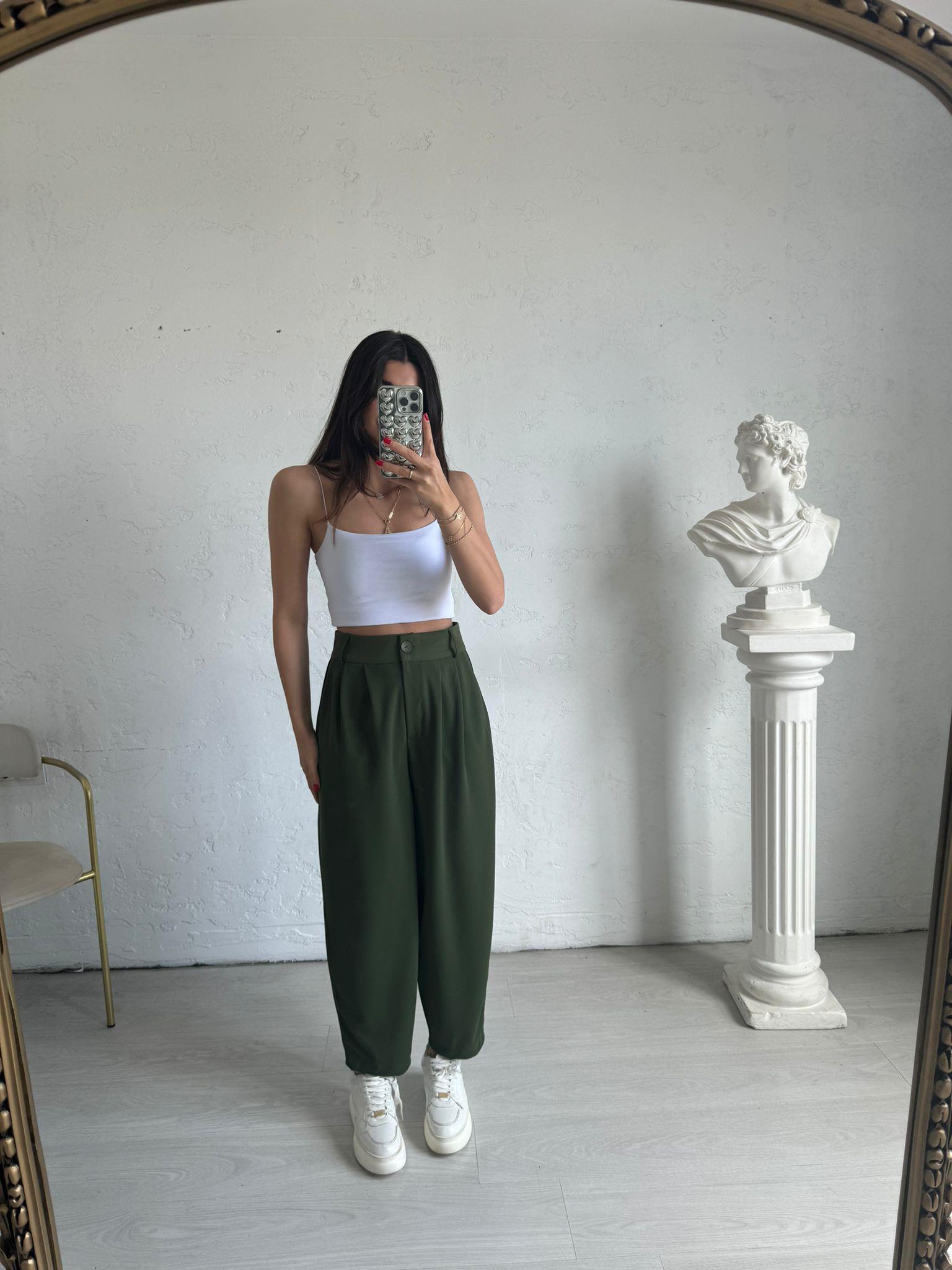 Yeşil Scuba Şalvar Pantolon