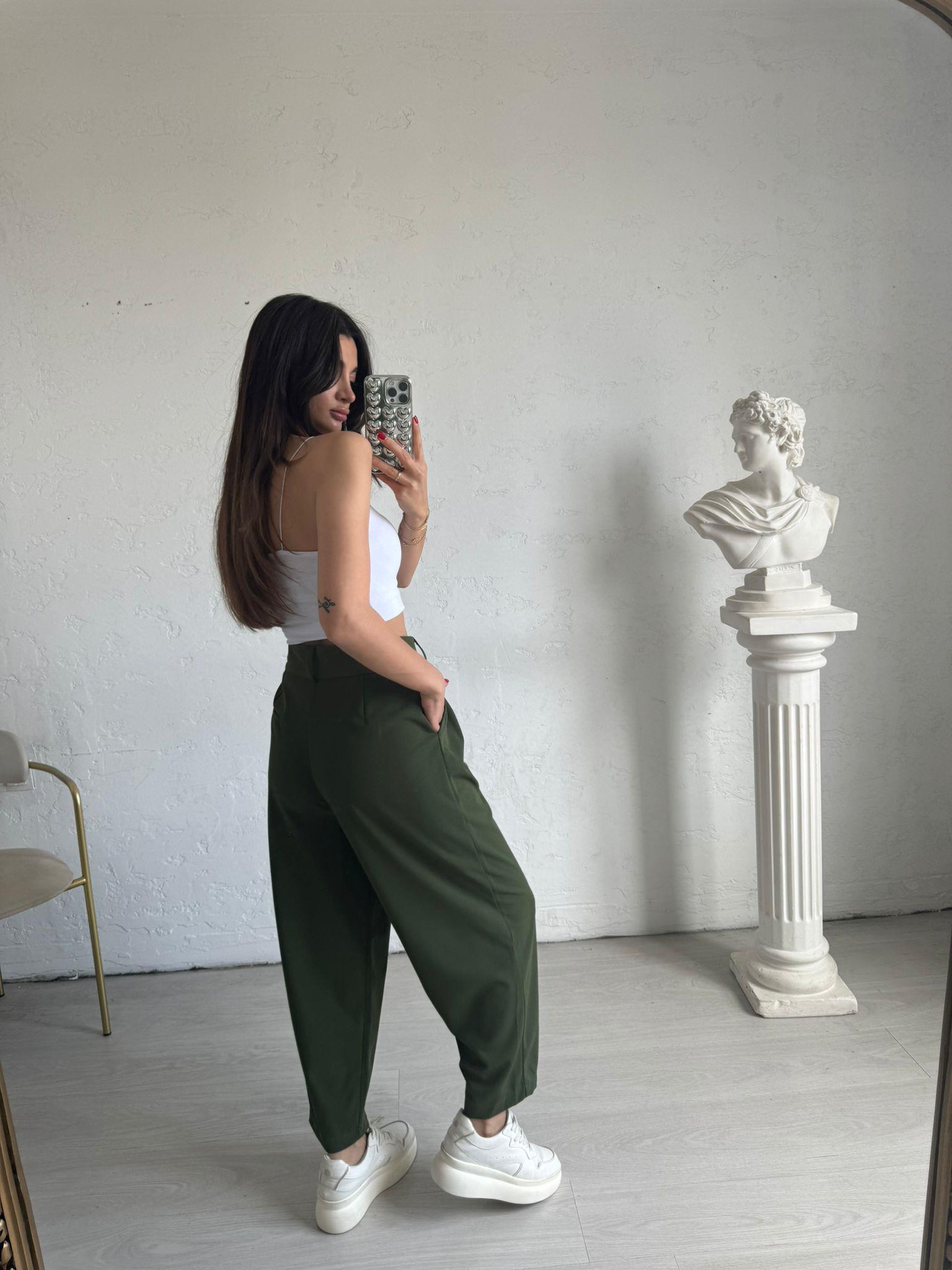 Yeşil Scuba Şalvar Pantolon