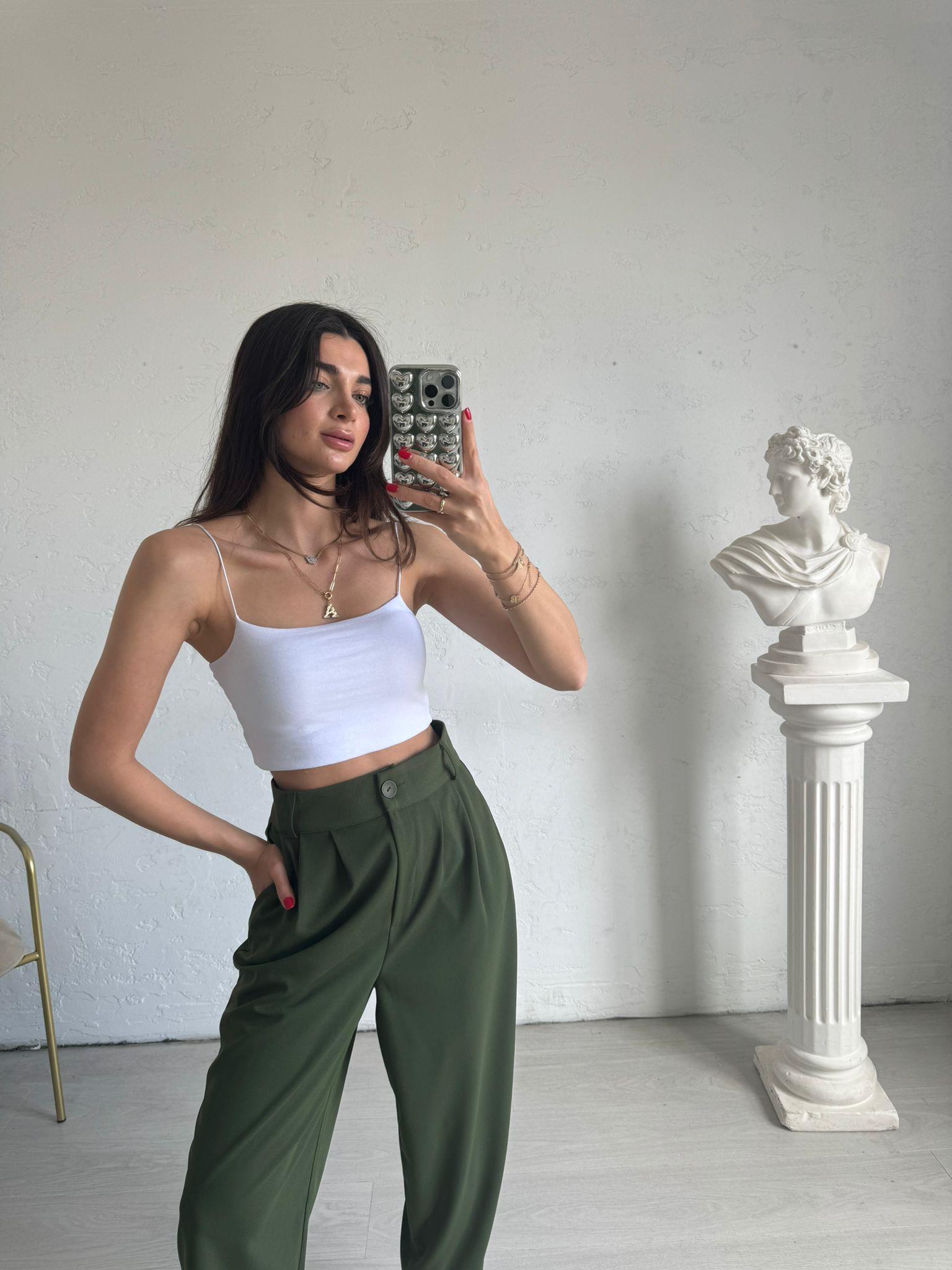 Yeşil Scuba Şalvar Pantolon