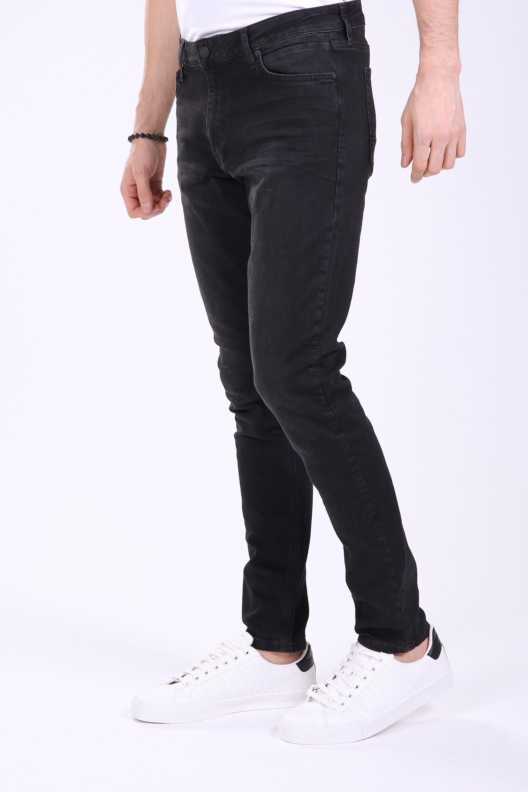 Antrasit Ekstra Dar Paça Denim Pantolon