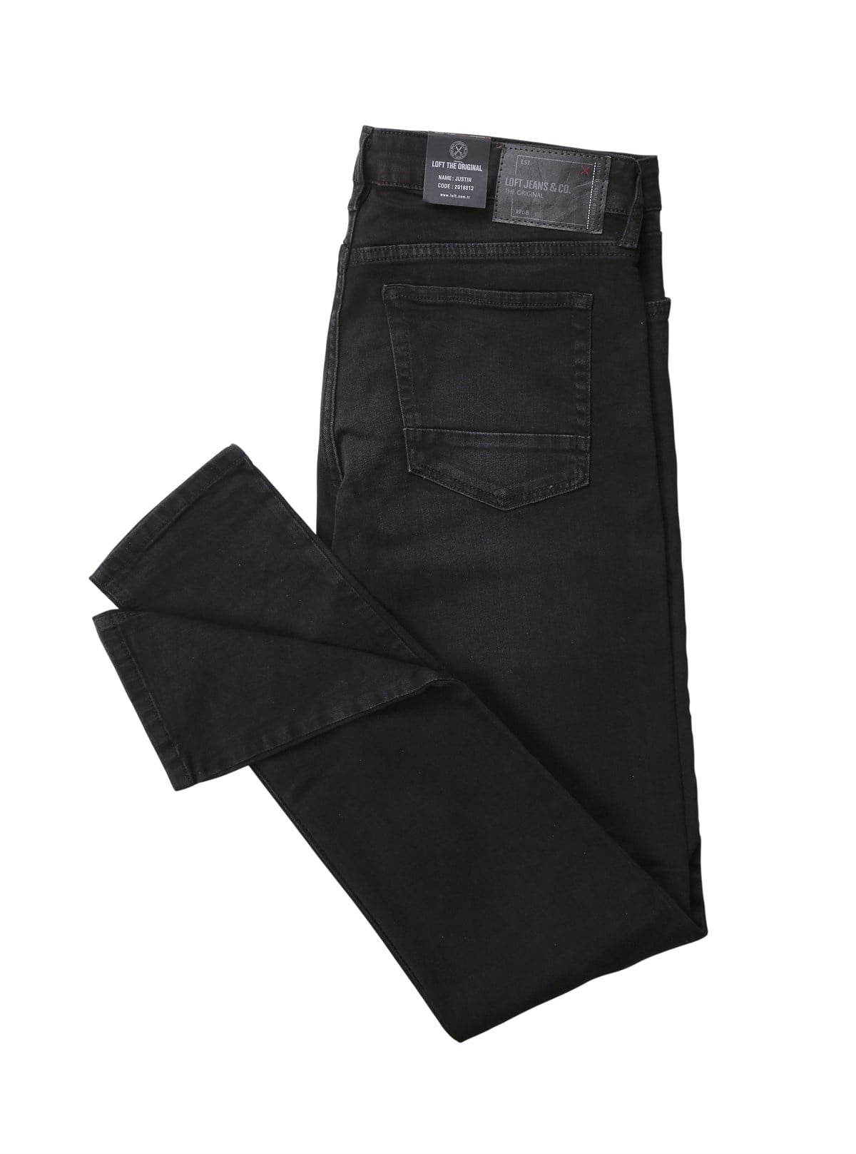 Antrasit Ekstra Dar Paça Denim Pantolon