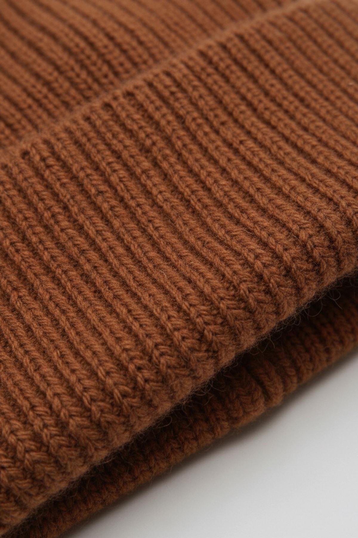 Ferraro A.Kahve %100 Kuzu Yünü Yumuşak Dokulu Kadın Triko Bere