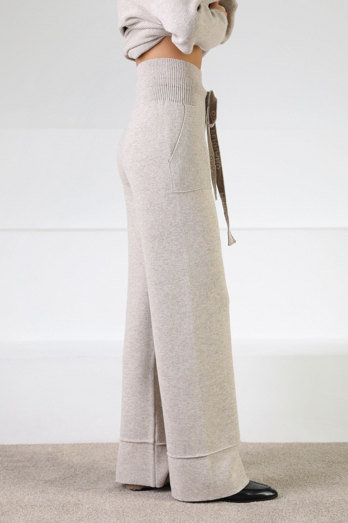 Ferraro A.Bej Kaşmirli Kadın Triko Pantolon