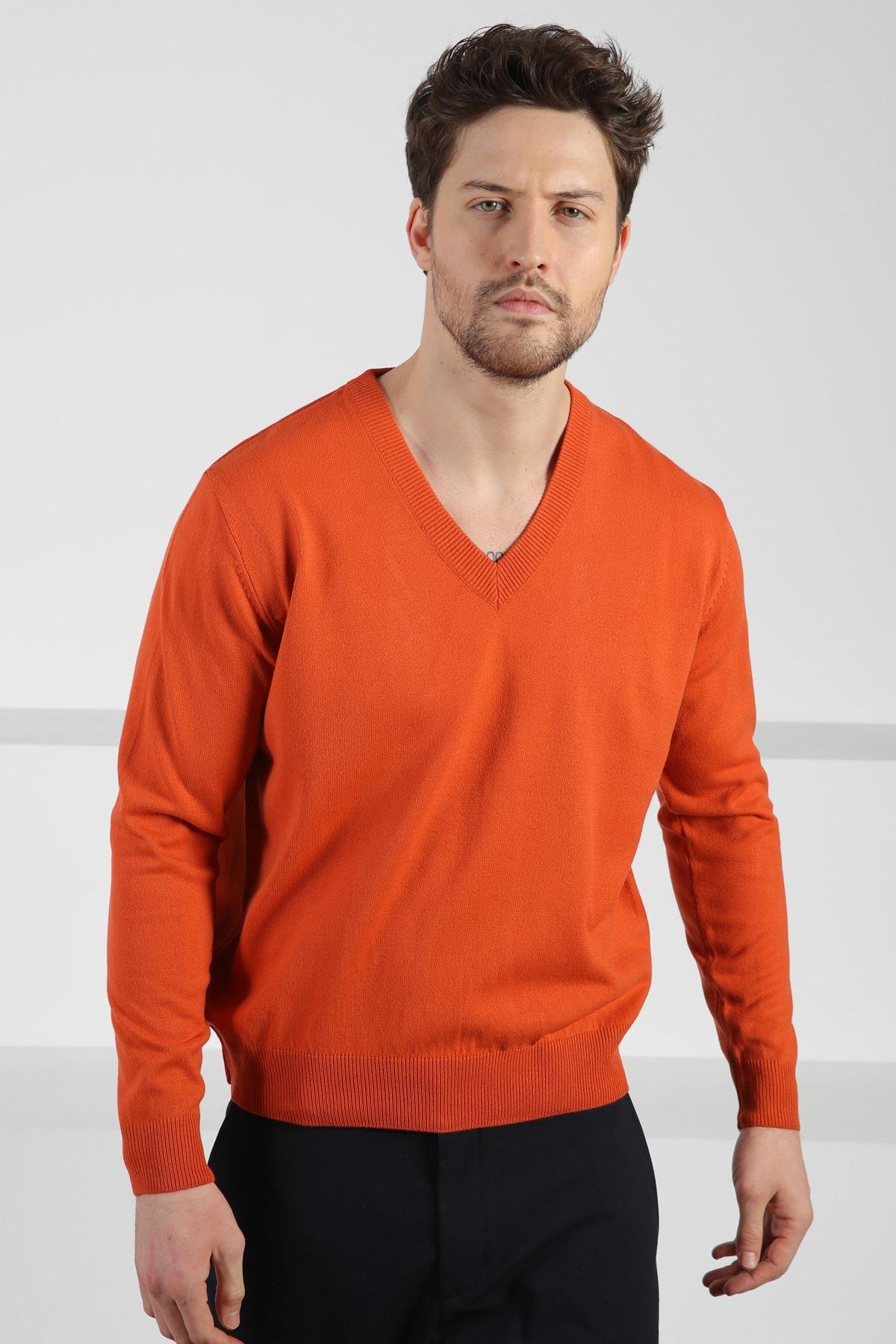 Ferraro A.Brandy V Yaka Erkek Uzun Kollu Triko Kazak