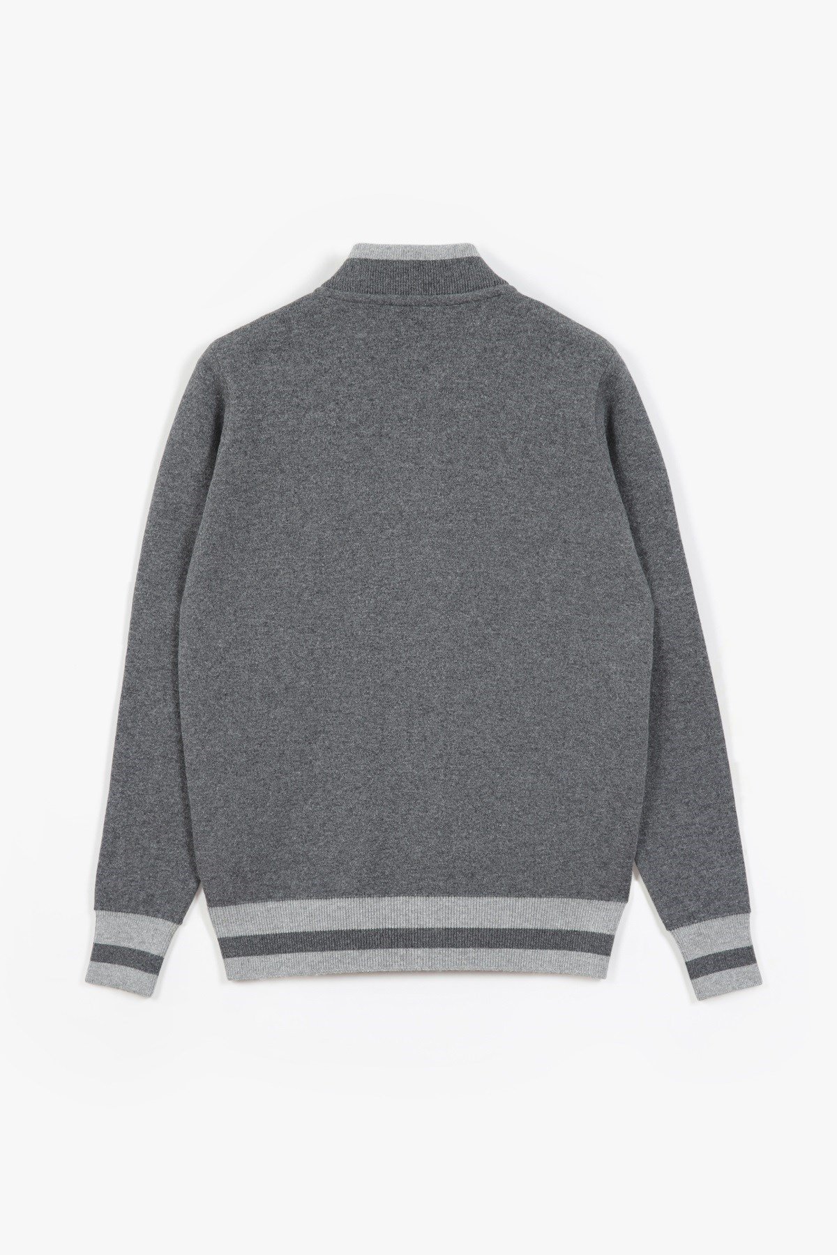 Ferraro Antrasit Bomber Yaka Kaşmirli Erkek Triko Hırka