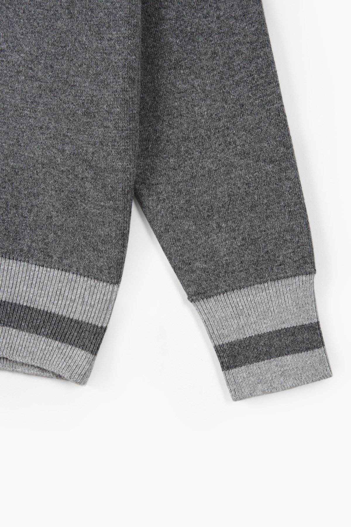 Ferraro Antrasit Bomber Yaka Kaşmirli Erkek Triko Hırka