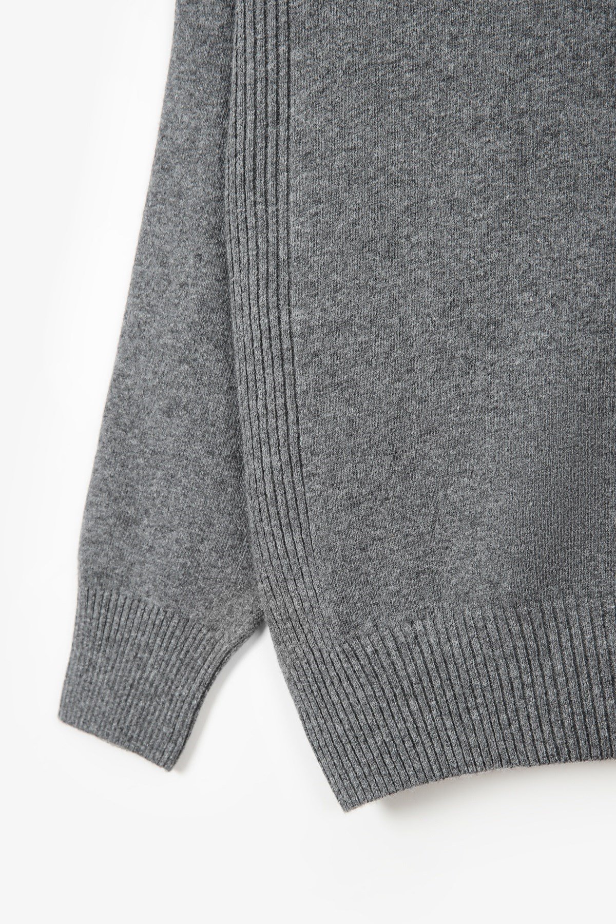 Ferraro Antrasit Fermuarlı Kaşmirli Kadın Triko Kazak