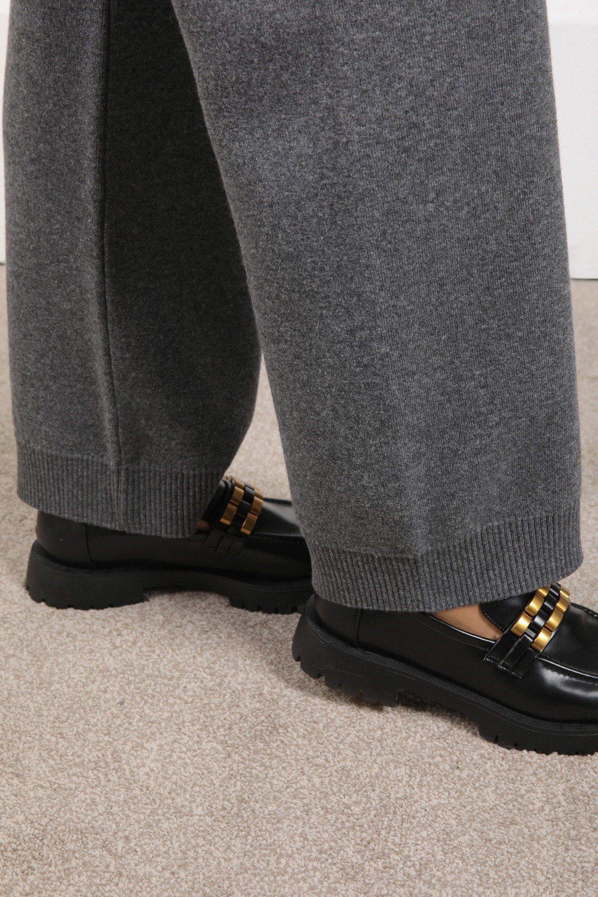 Ferraro Antrasit Kaşmirli Kadın Triko Pantolon