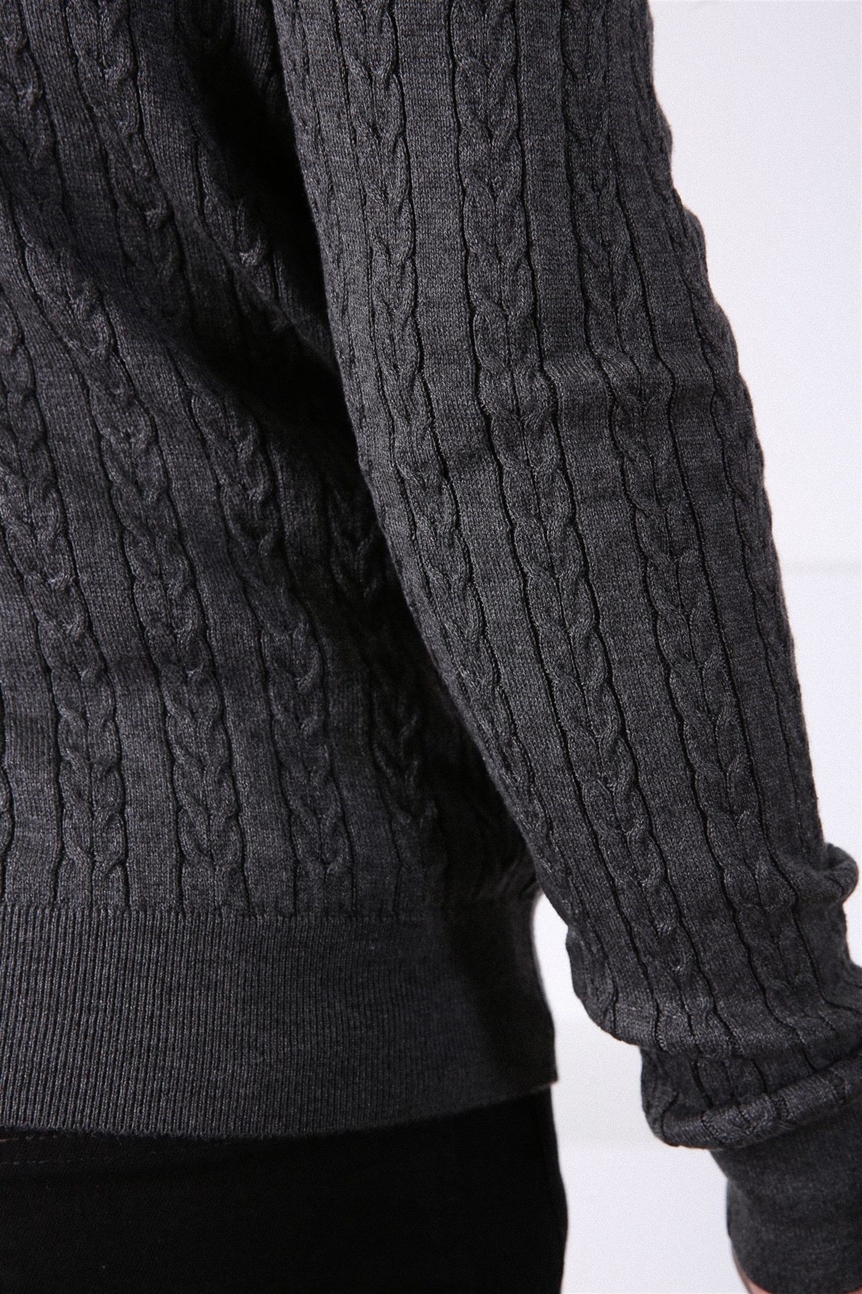 Ferraro Antrasit V Yaka Erkek Pamuk Kazak