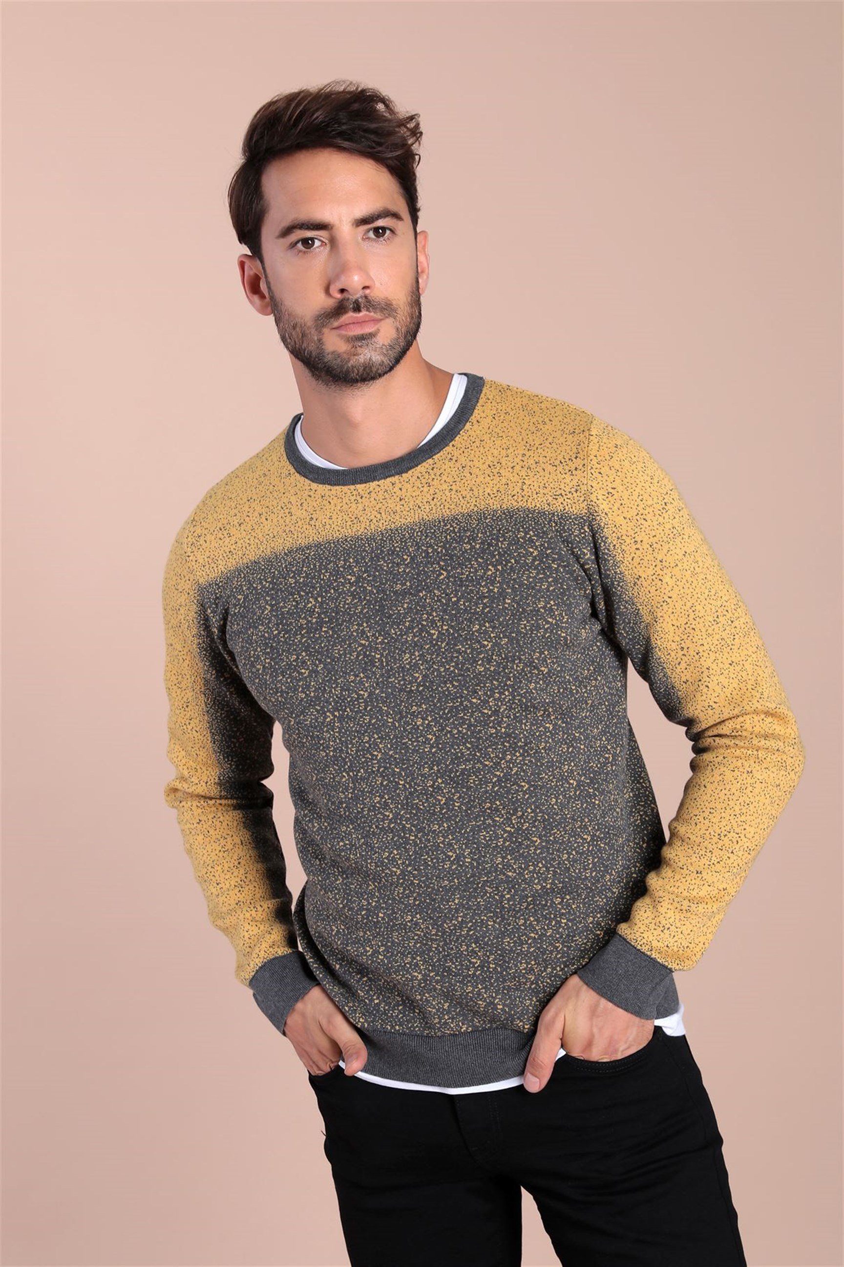 Ferraro Bisiklet Yaka Pamuk İpek Kazak