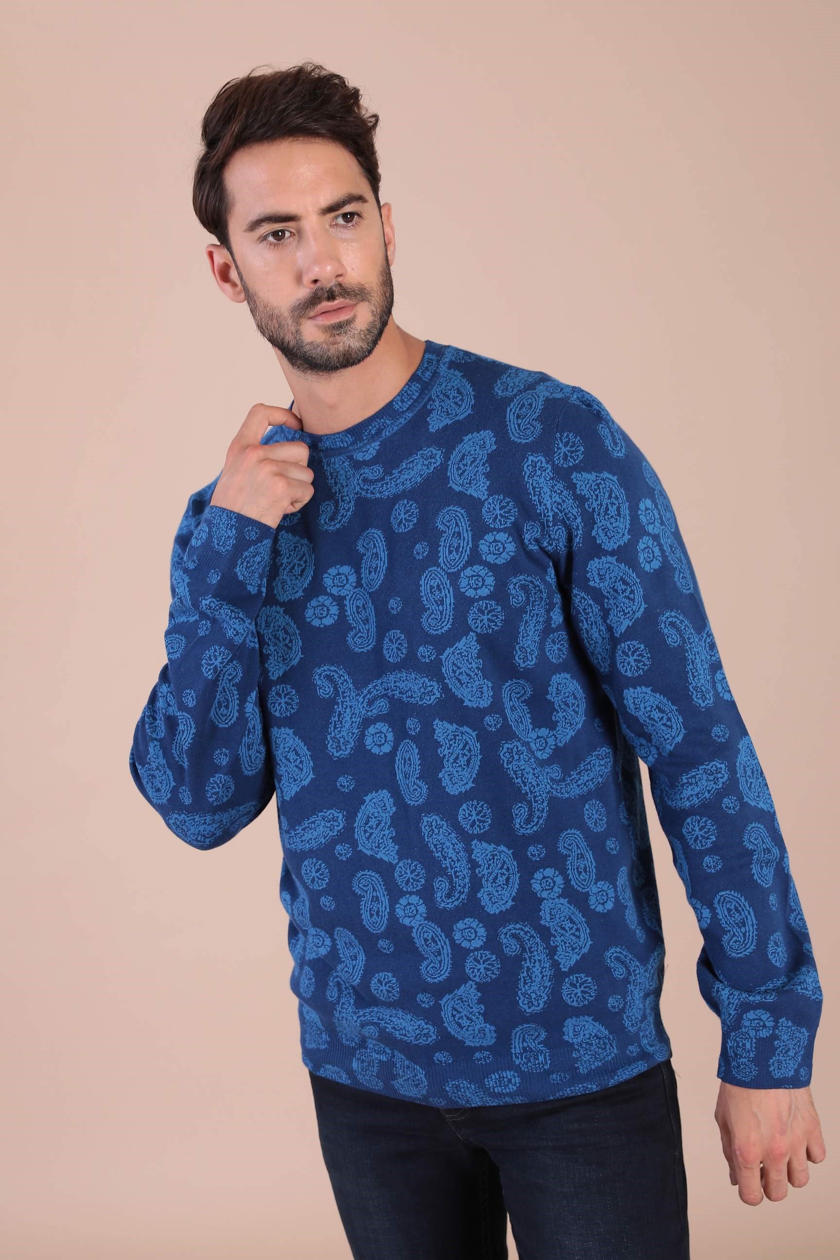 Ferraro Bisiklet Yaka Pamuk İpek Kazak