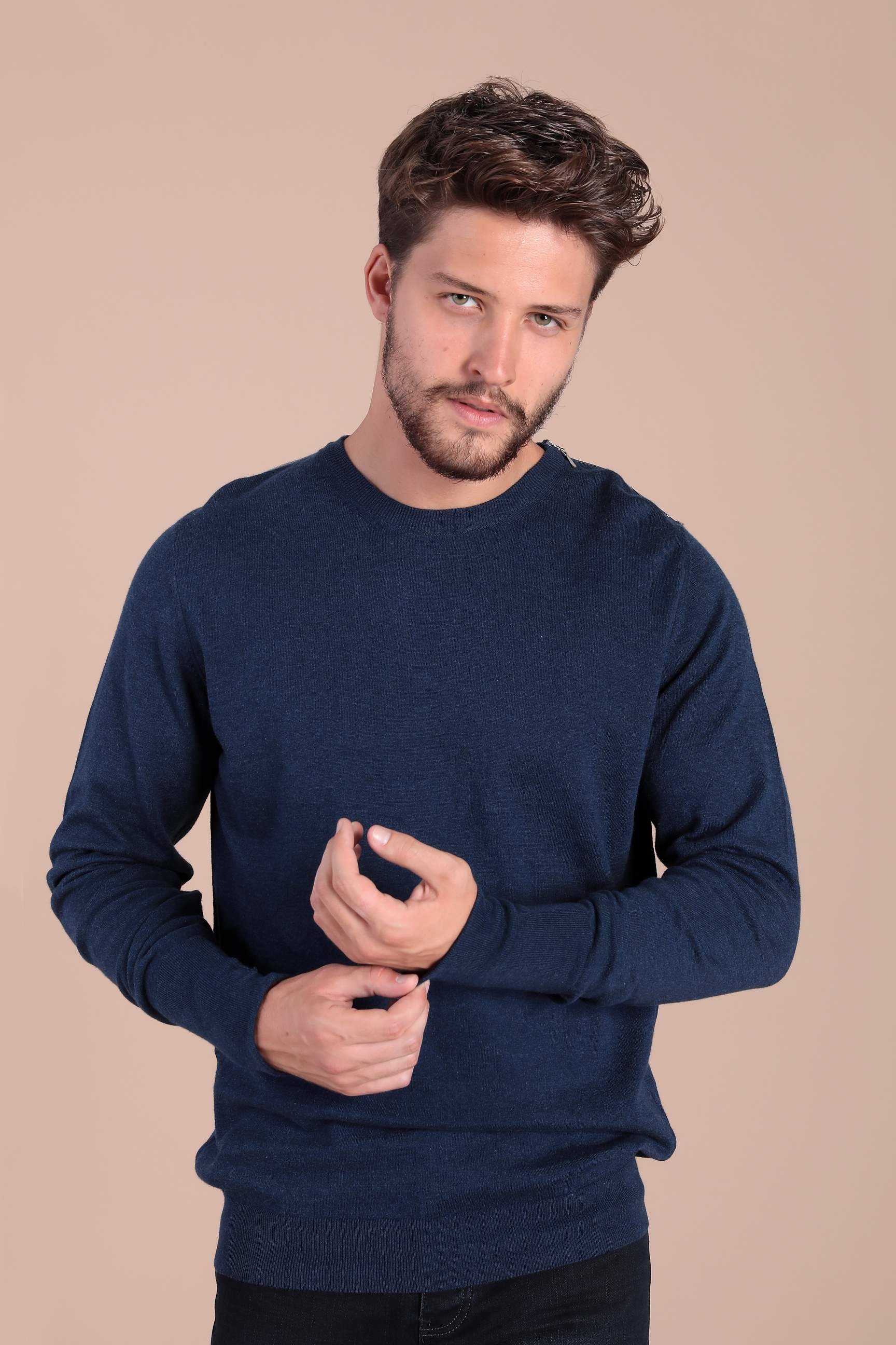 Ferraro Bisiklet Yaka Pamuk İpek Kazak