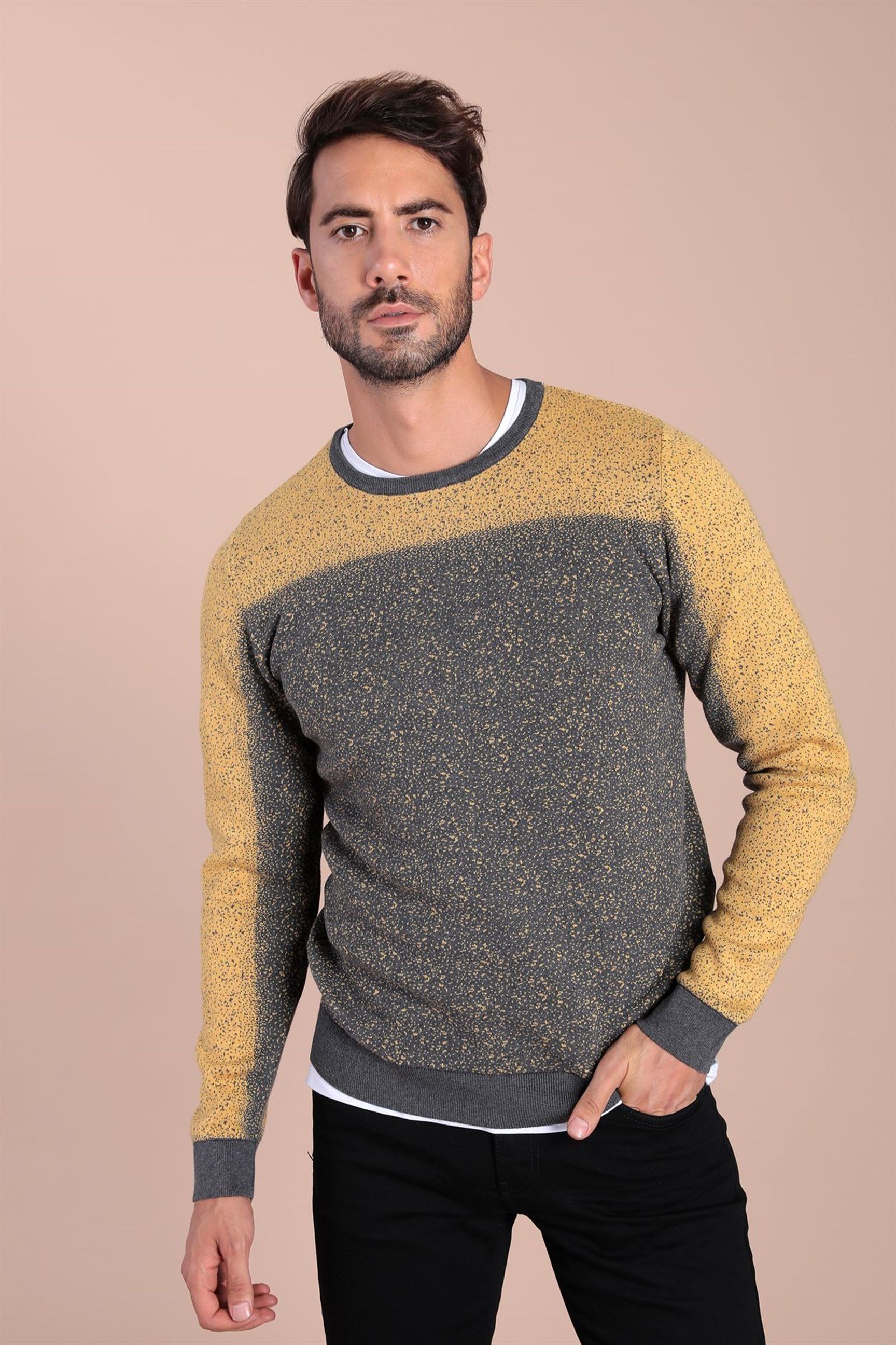 Ferraro Bisiklet Yaka Pamuk İpek Kazak