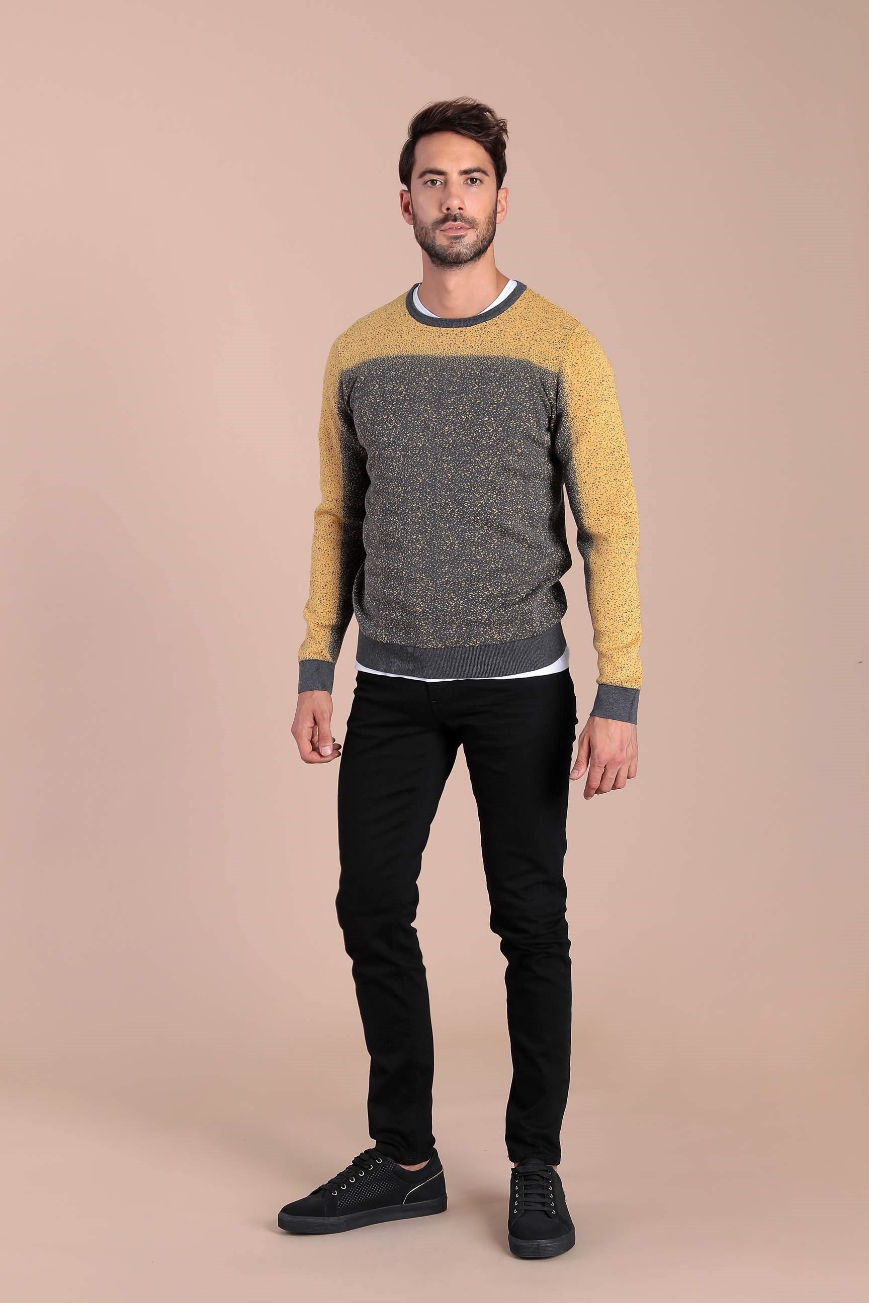 Ferraro Bisiklet Yaka Pamuk İpek Kazak