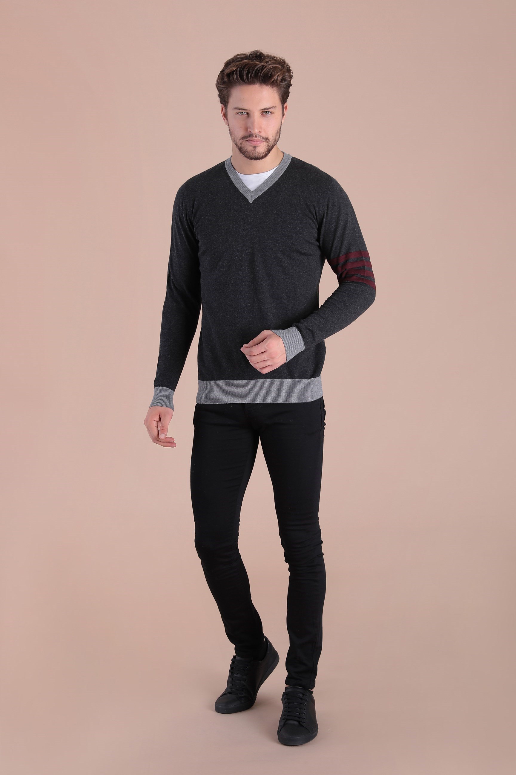 Ferraro Bisiklet Yaka Pamuk İpek Kazak