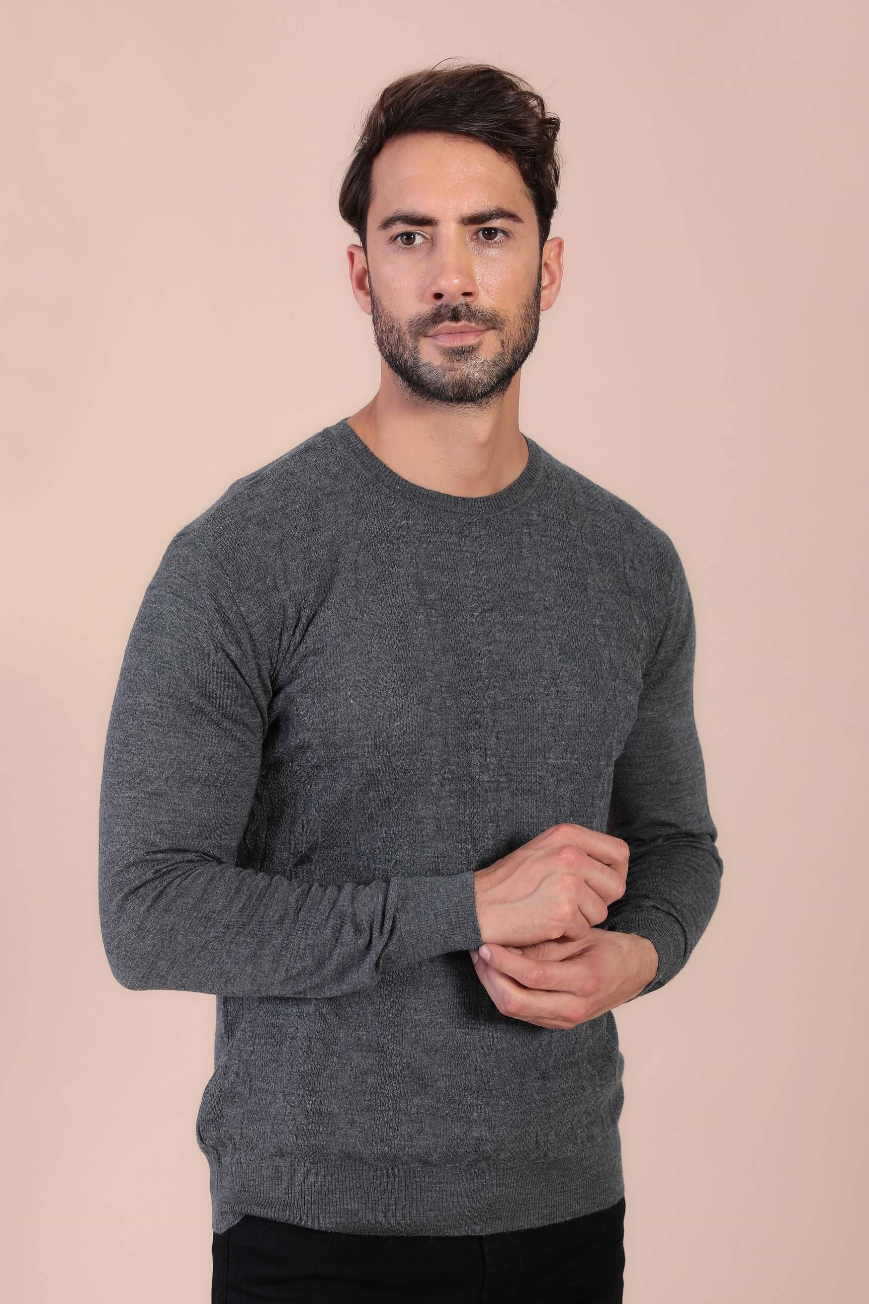 Ferraro Bisiklet Yaka Superfine Yün Kazak