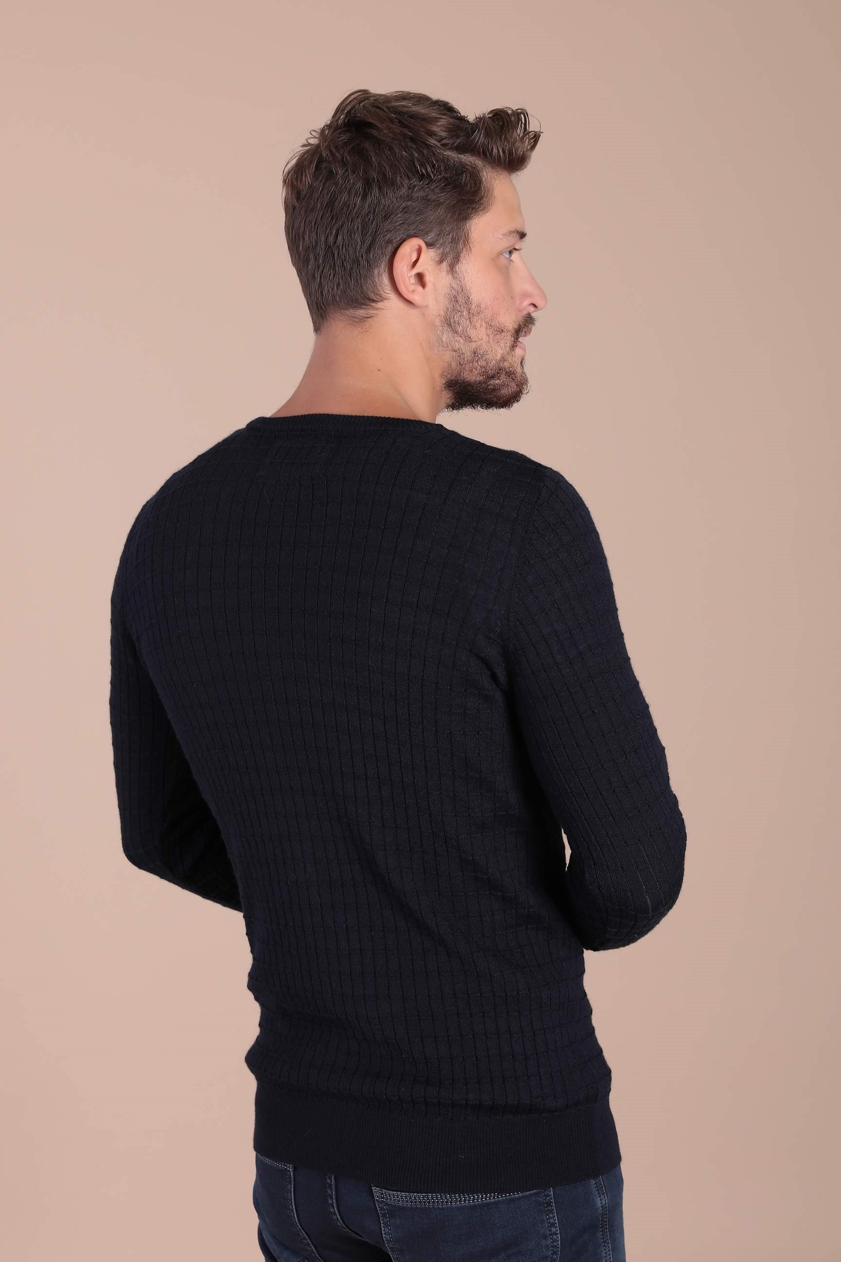 Ferraro Bisiklet Yaka Superfine Yün Kazak