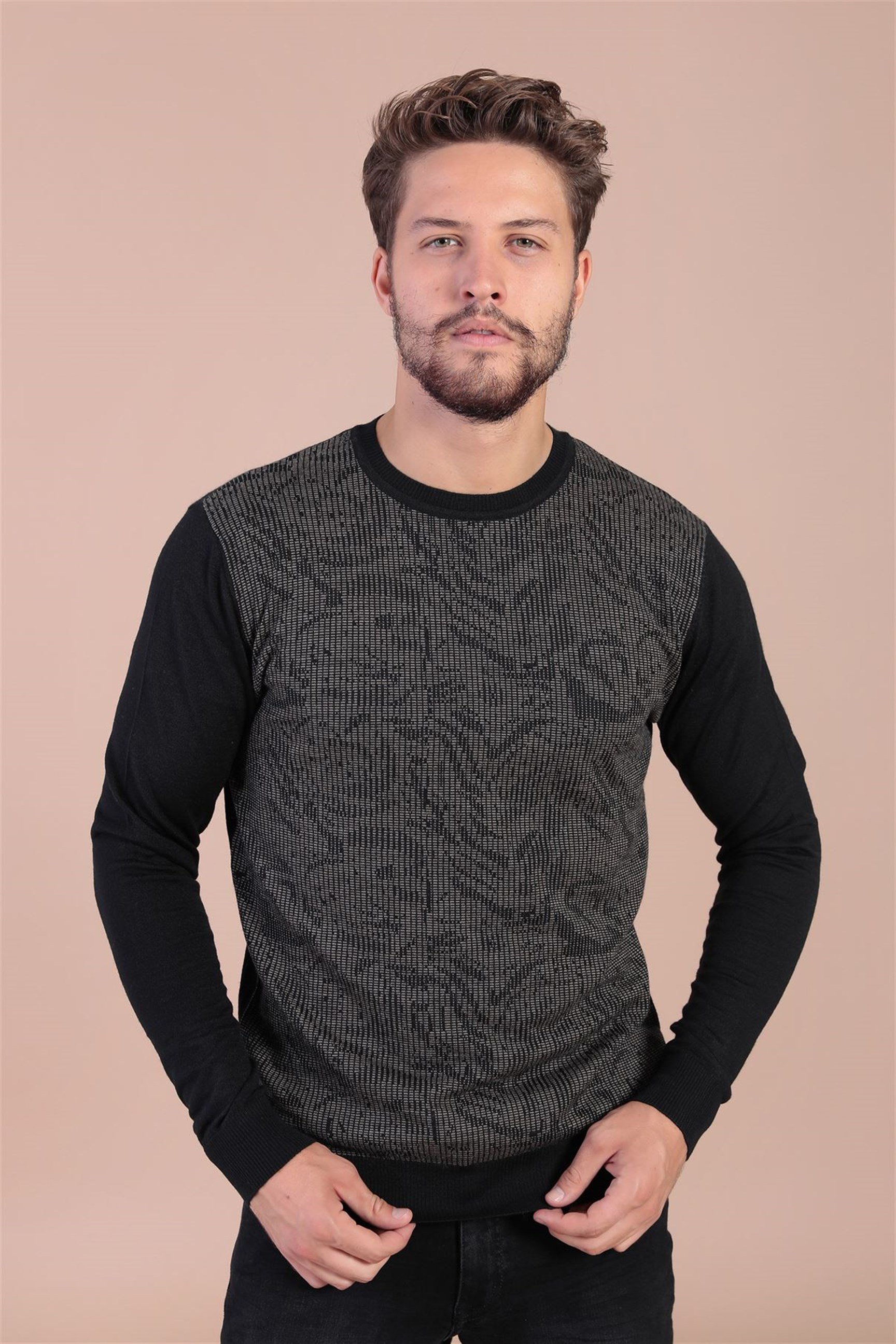 Ferraro Bisiklet Yaka Superfine Yün Kazak