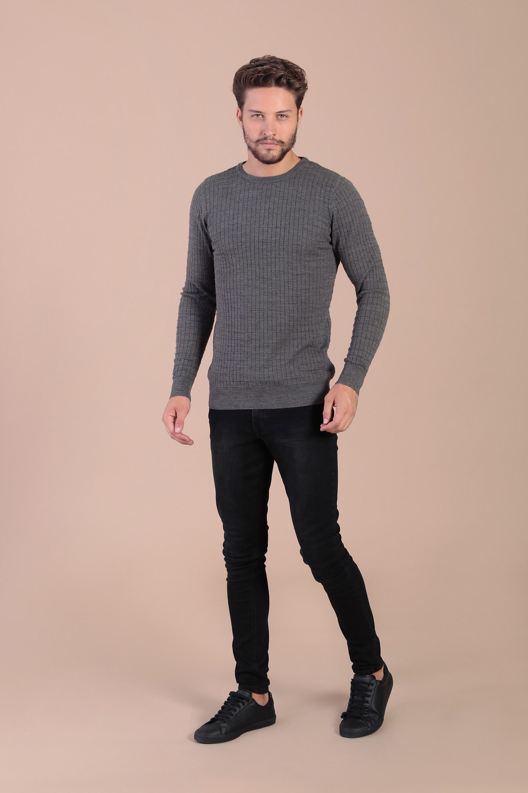 Ferraro Bisiklet Yaka Superfine Yün Kazak