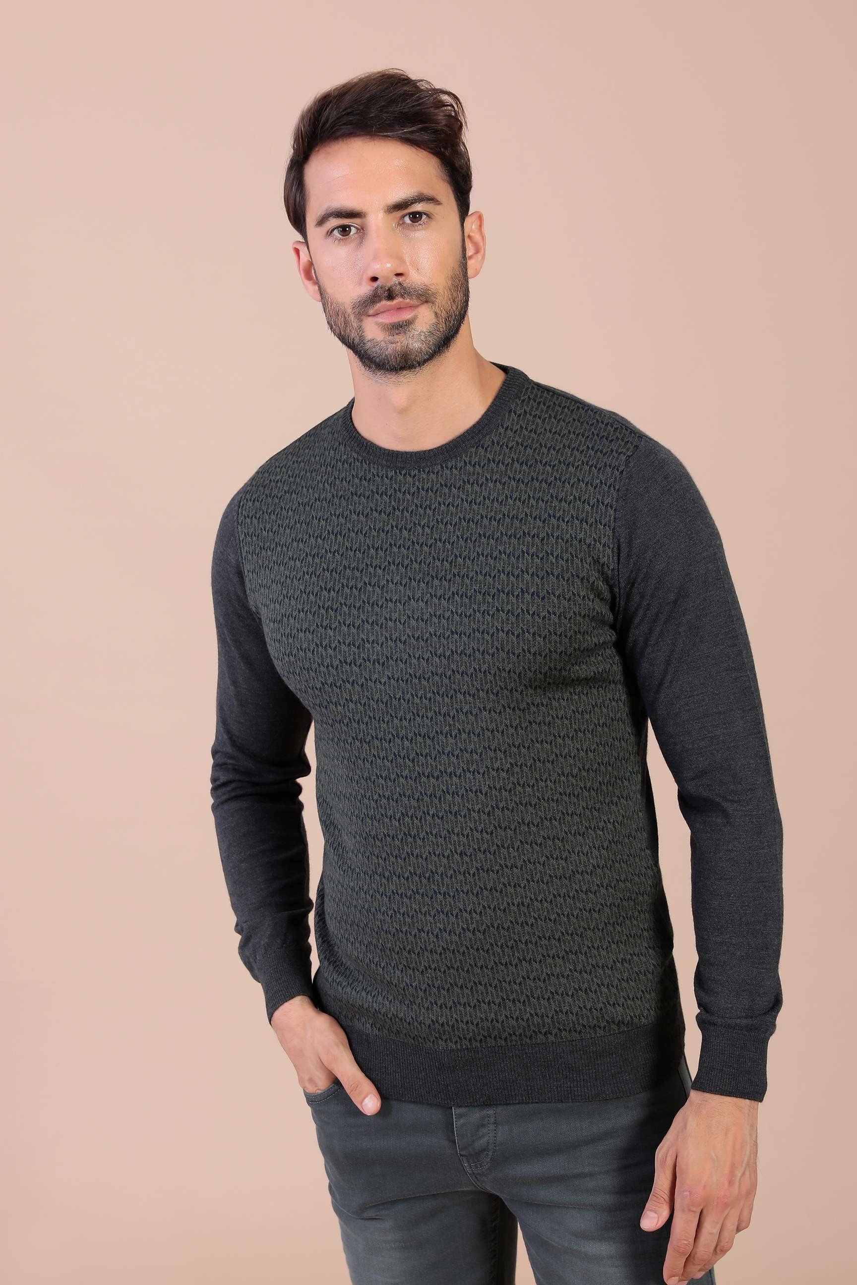 Ferraro Bisiklet Yaka Superfine Yün Kazak