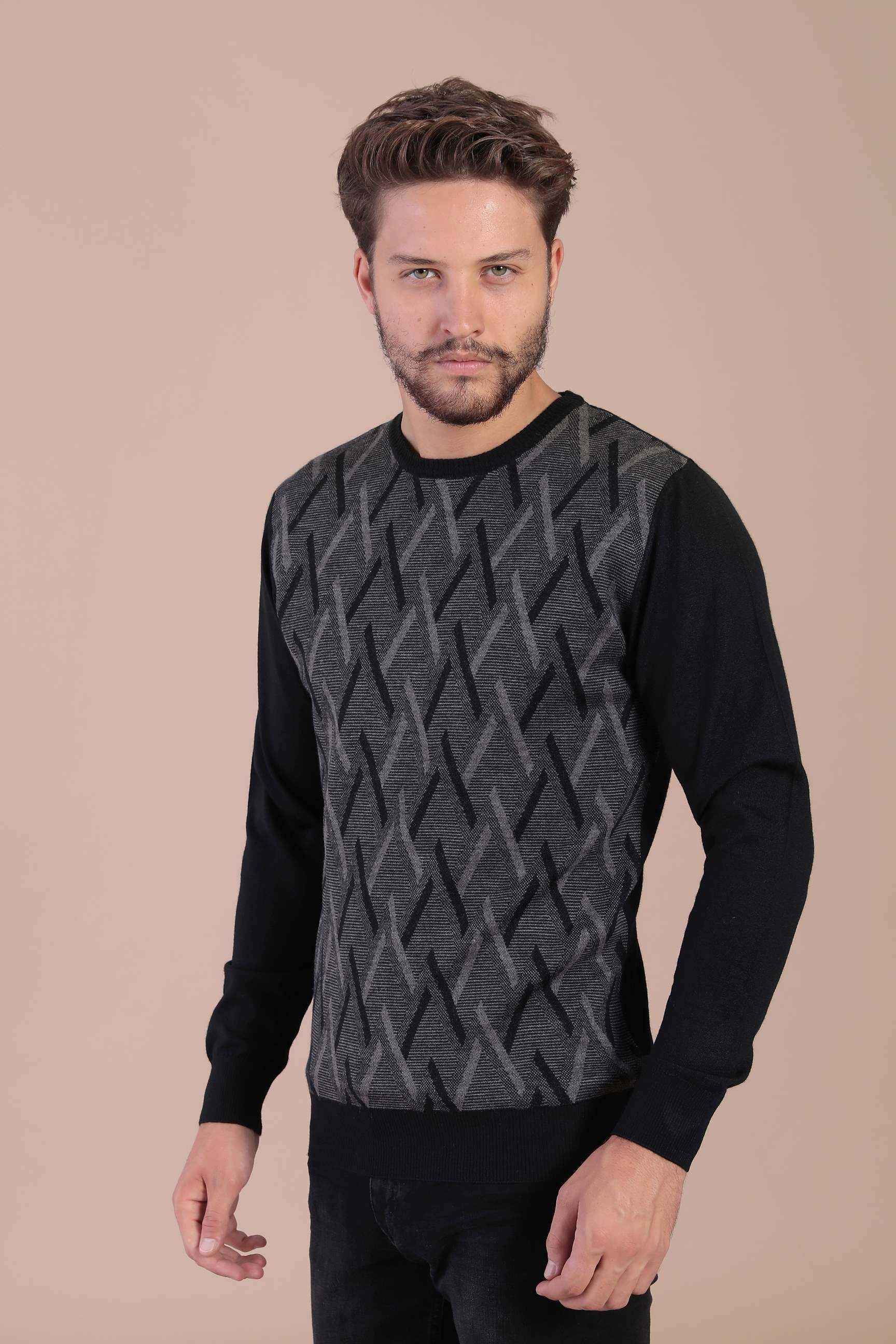 Ferraro Bisiklet Yaka Superfine Yün Kazak