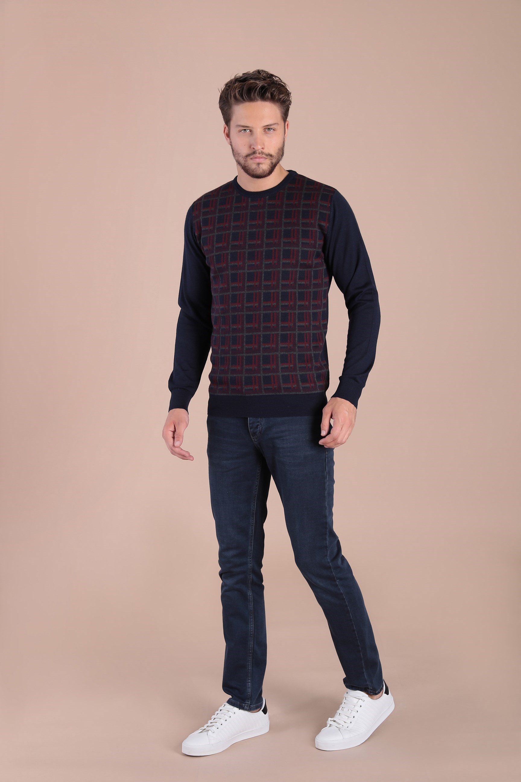 Ferraro Bisiklet Yaka Superfine Yün Kazak