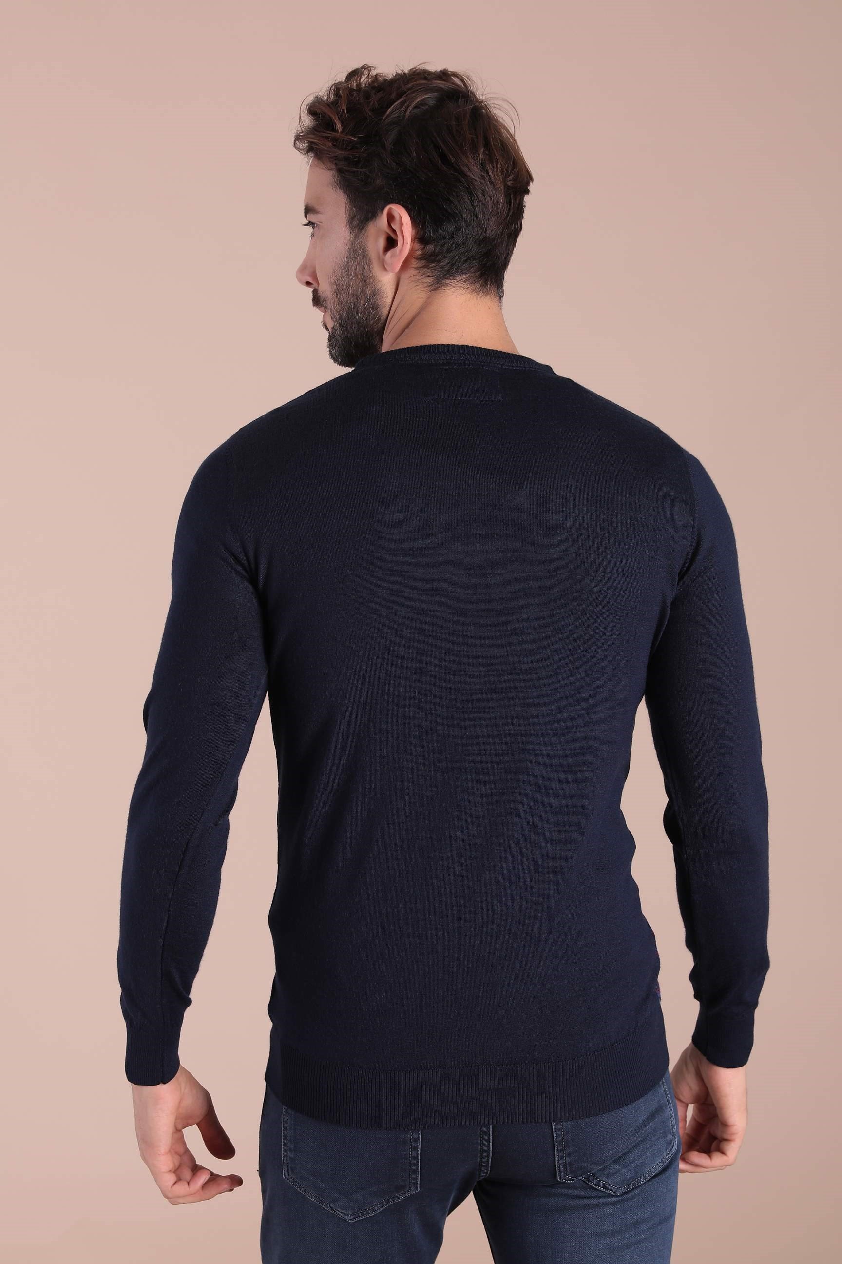 Ferraro Bisiklet Yaka Superfine Yün Kazak