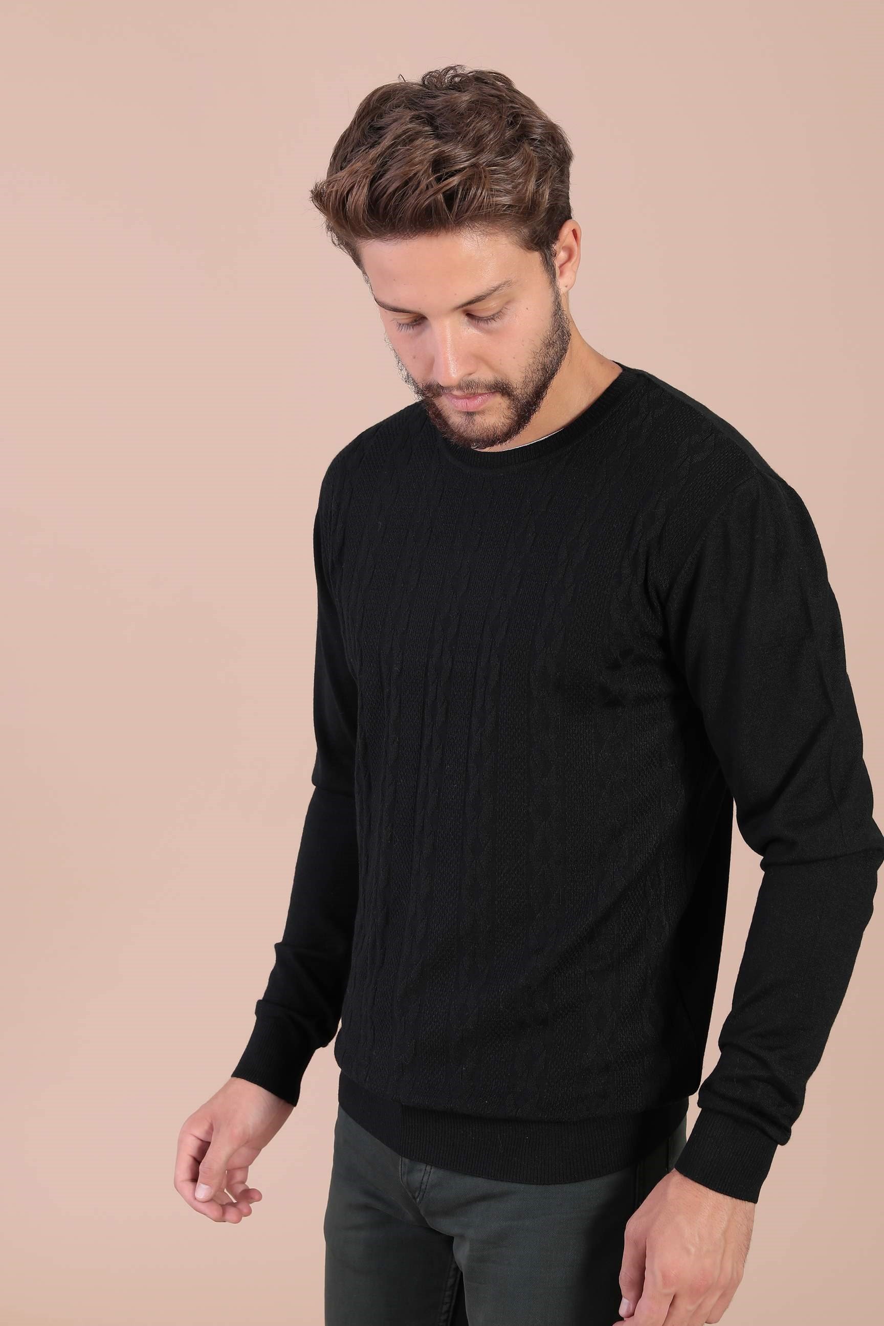 Ferraro Bisiklet Yaka Superfine Yün Kazak