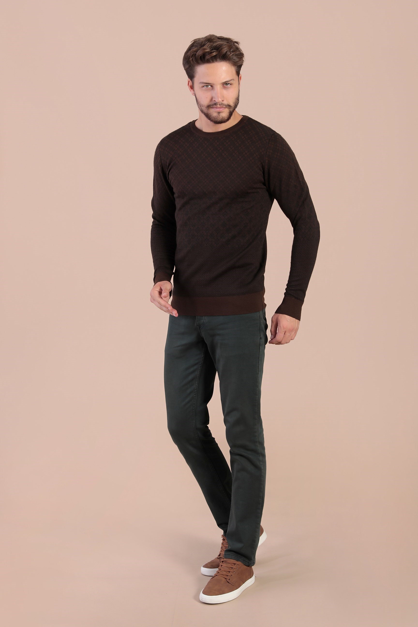 Ferraro Bisiklet Yaka Superfine Yün Kazak