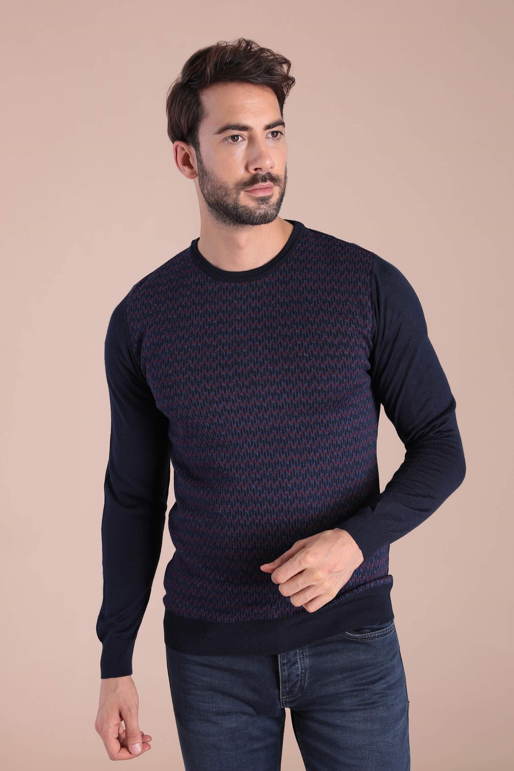 Ferraro Bisiklet Yaka Superfine Yün Kazak