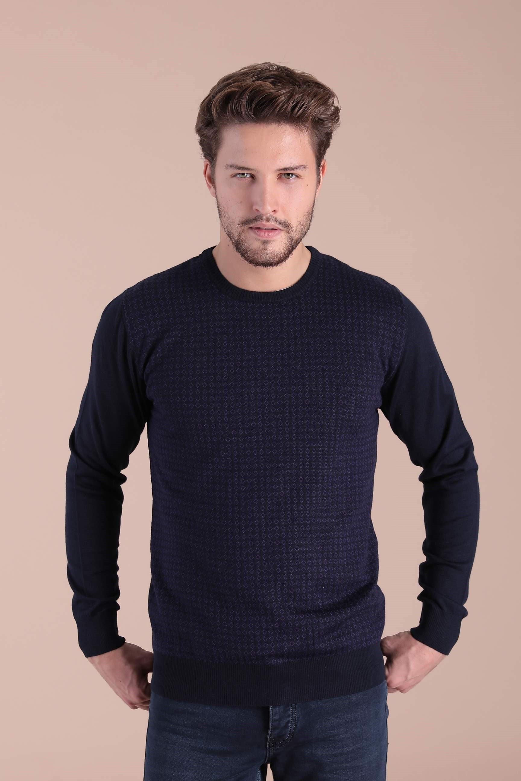 Ferraro Bisiklet Yaka Superfine Yün Kazak