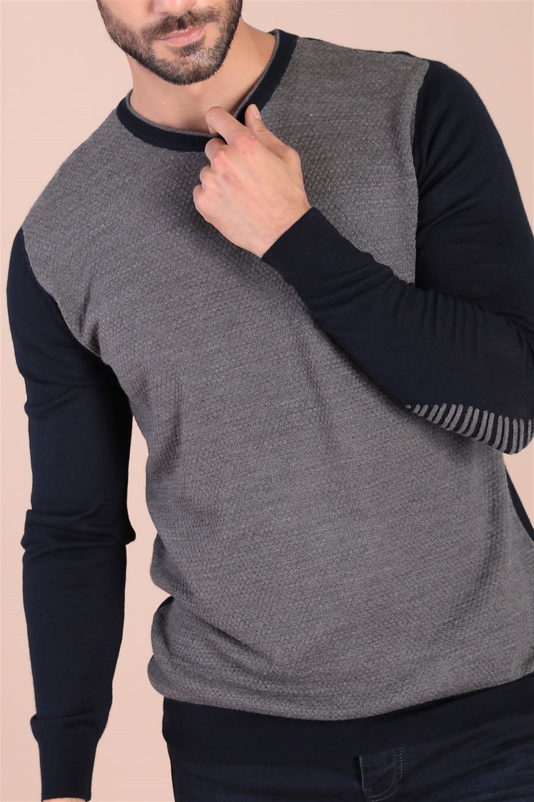 Ferraro Bisiklet Yaka Superfine Yün Kazak