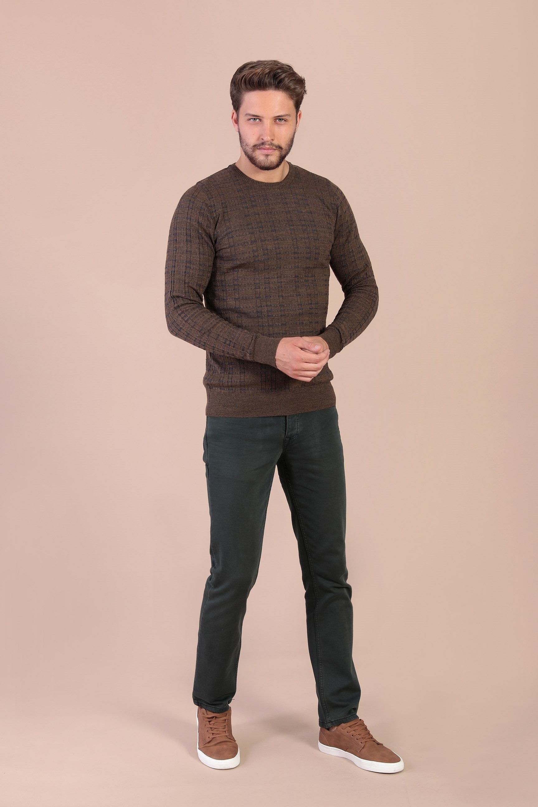 Ferraro Bisiklet Yaka Superfine Yün Kazak