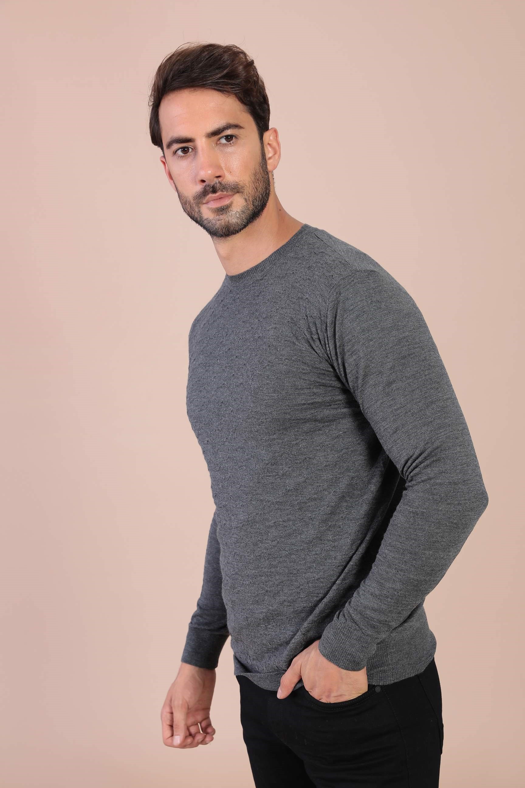 Ferraro Bisiklet Yaka Superfine Yün Kazak