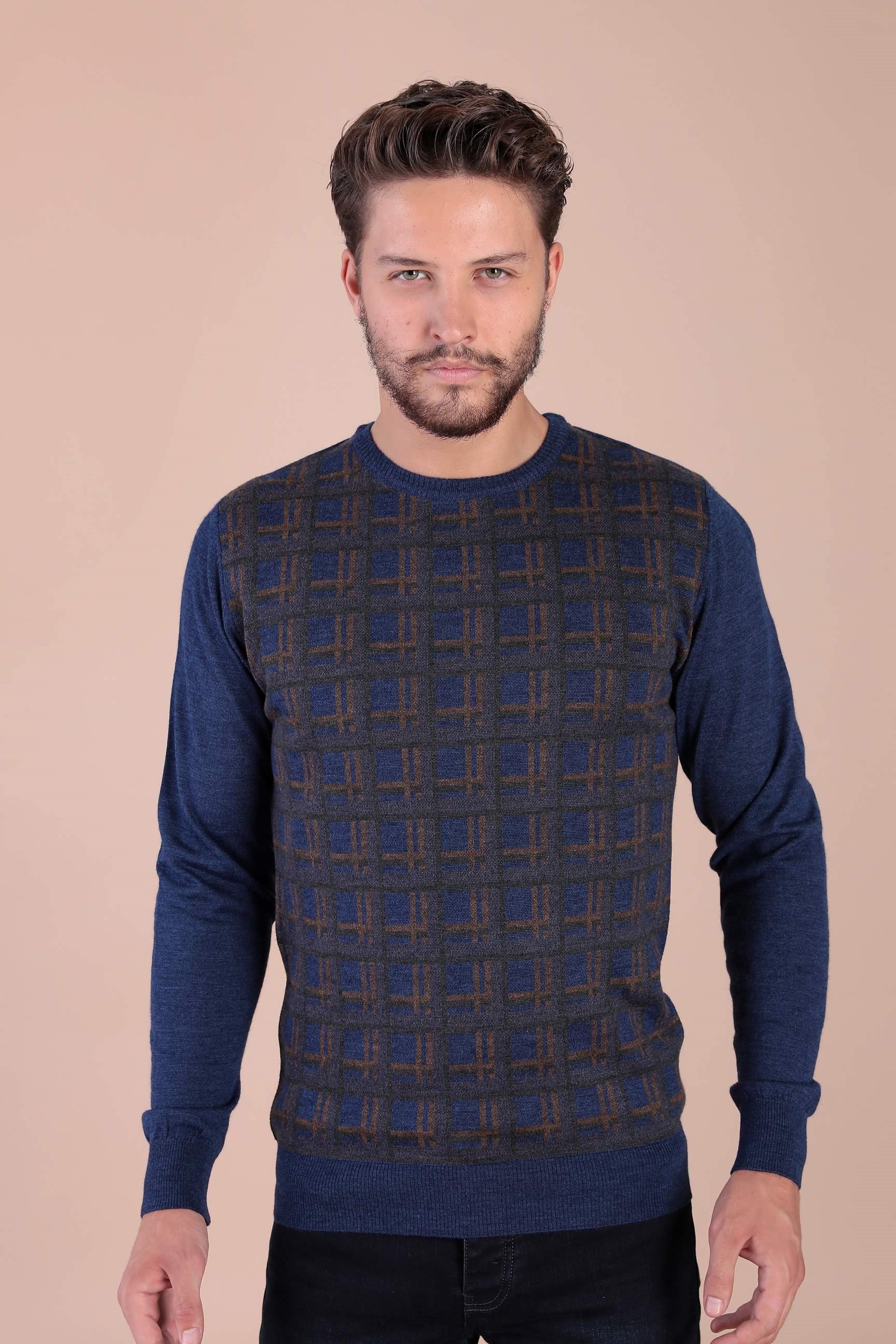 Ferraro Bisiklet Yaka Superfine Yün Kazak