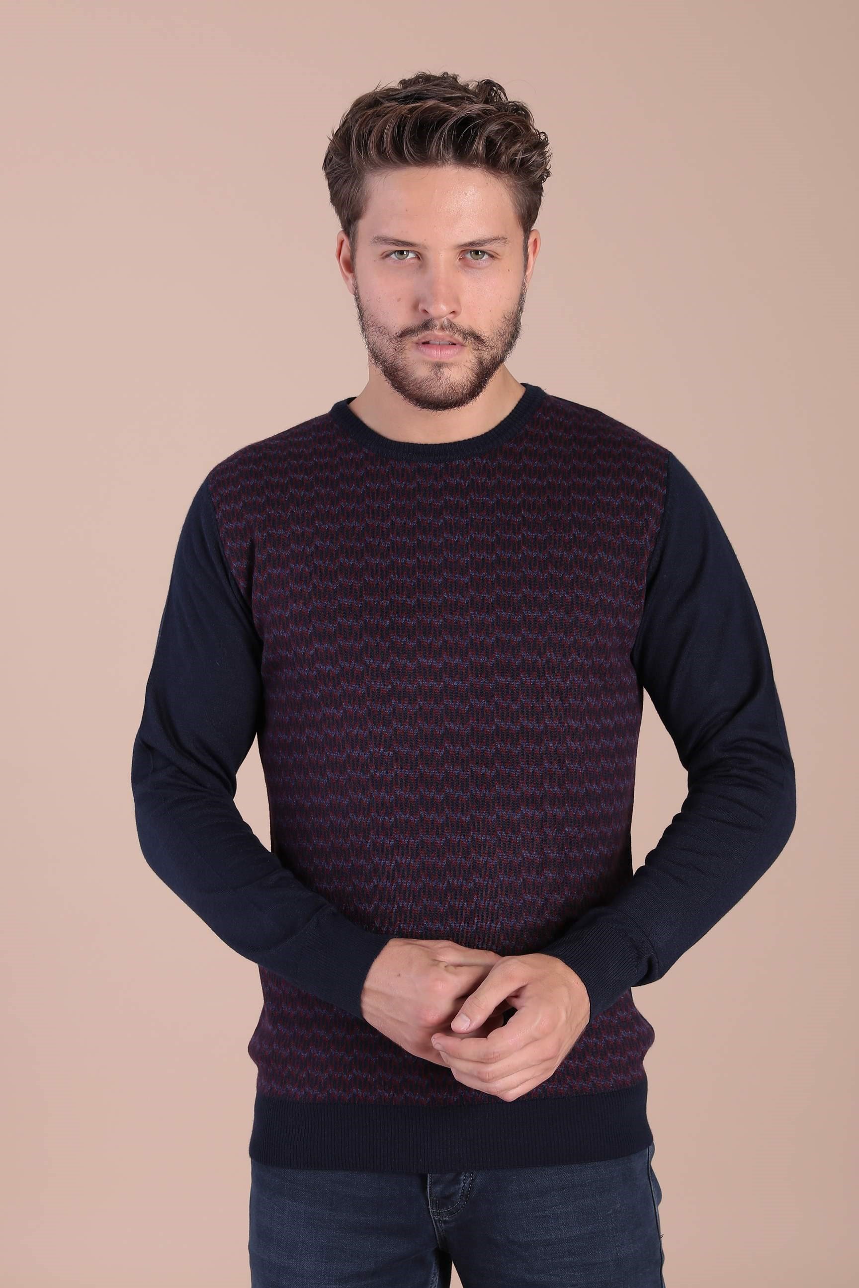 Ferraro Bisiklet Yaka Superfine Yün Kazak