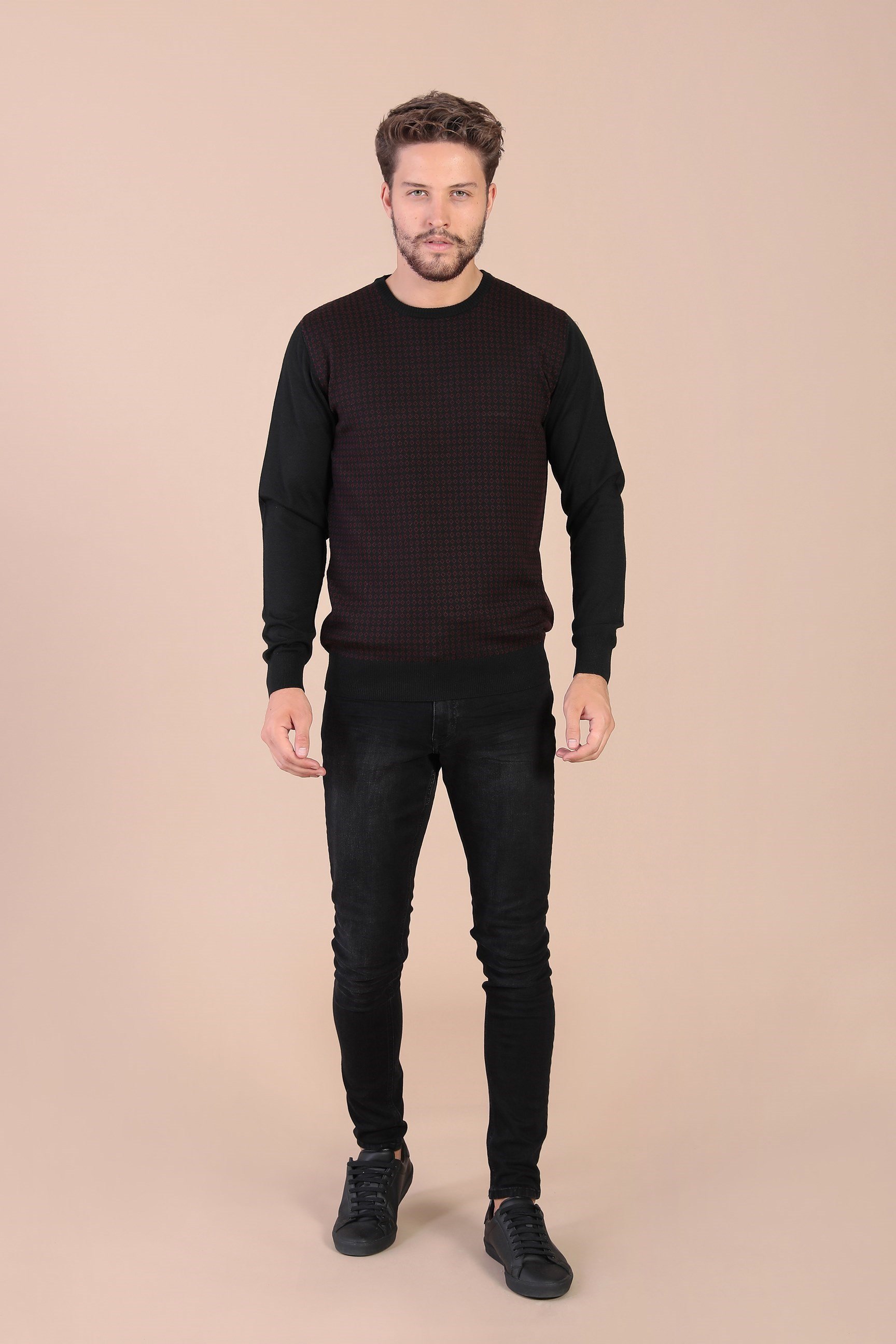 Ferraro Bisiklet Yaka Superfine Yün Kazak