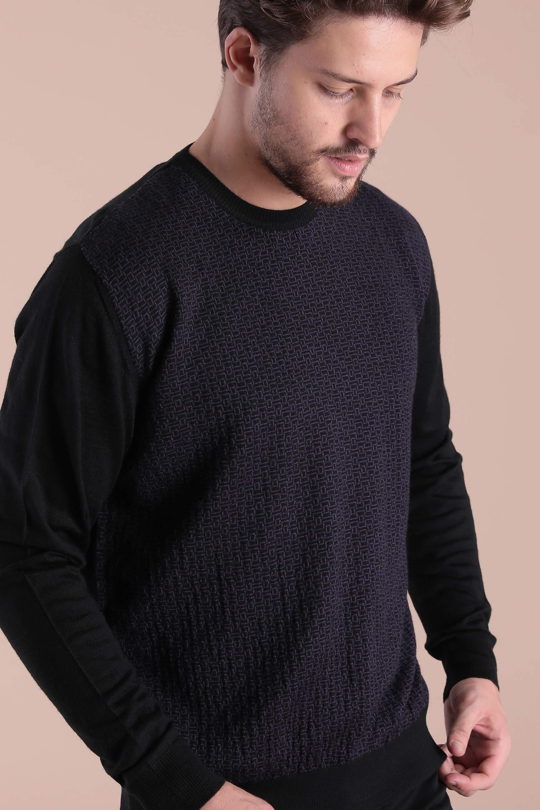 Ferraro Bisiklet Yaka Superfine Yün Kazak