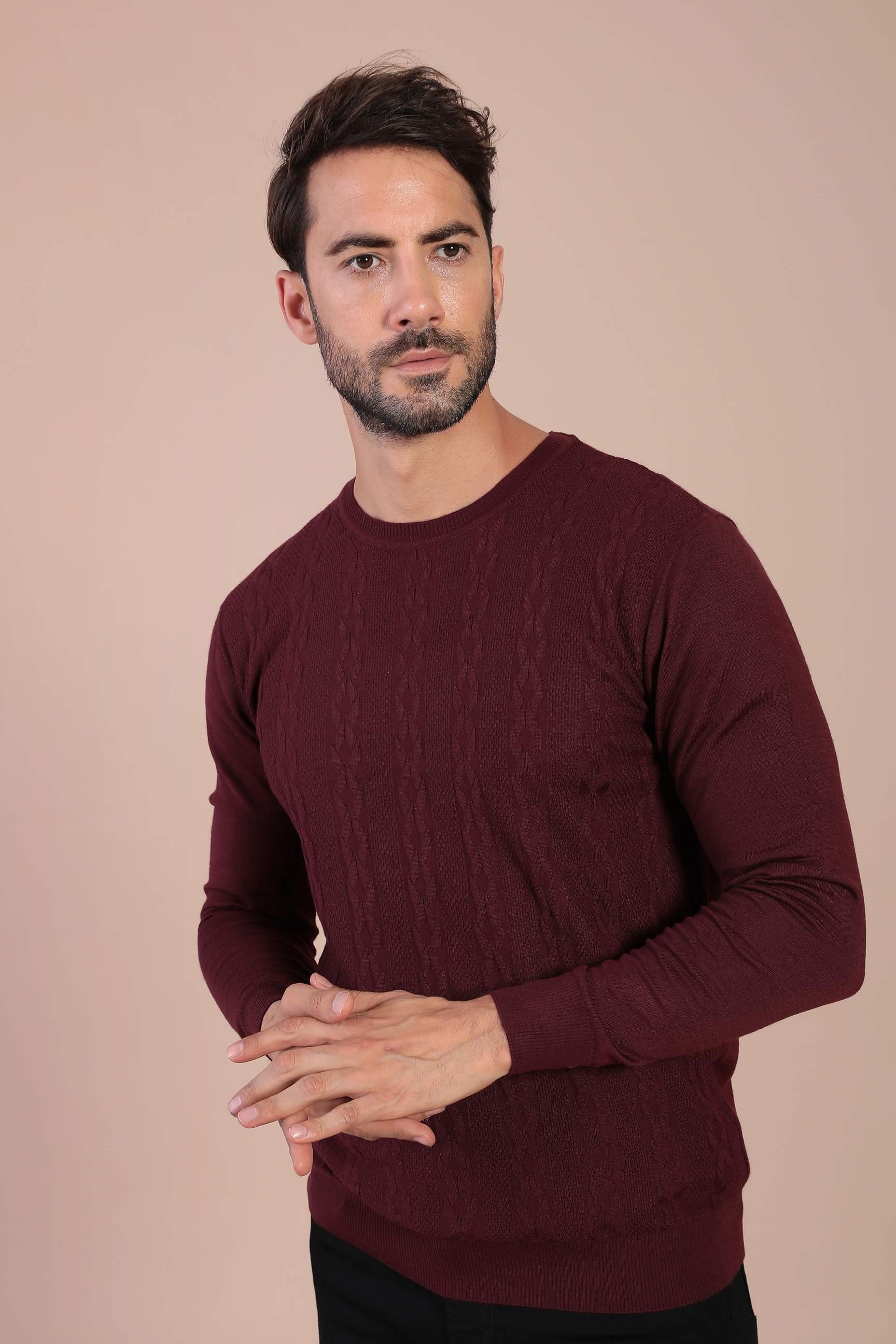 Ferraro Bisiklet Yaka Superfine Yün Kazak