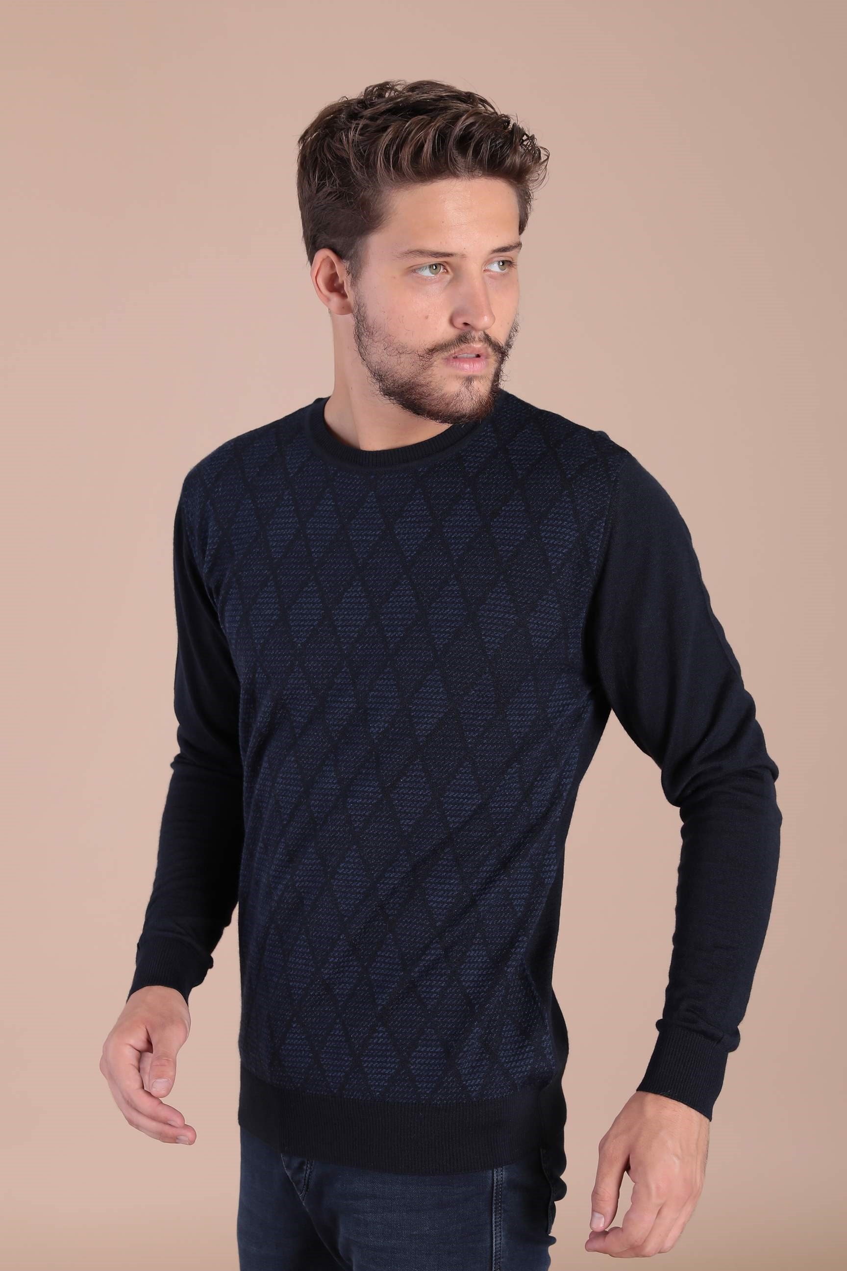 Ferraro Bisiklet Yaka Superfine Yün Kazak