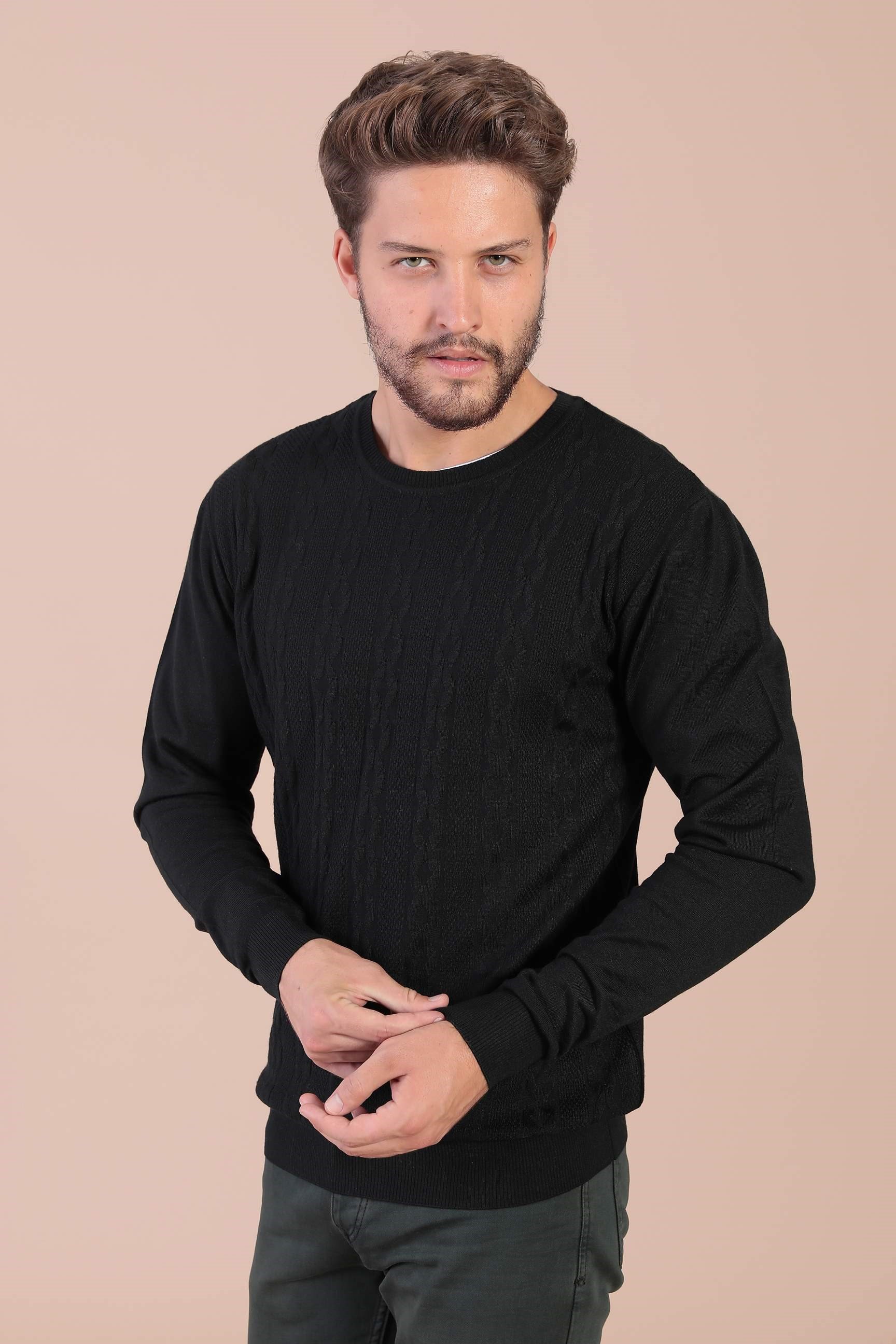 Ferraro Bisiklet Yaka Superfine Yün Kazak