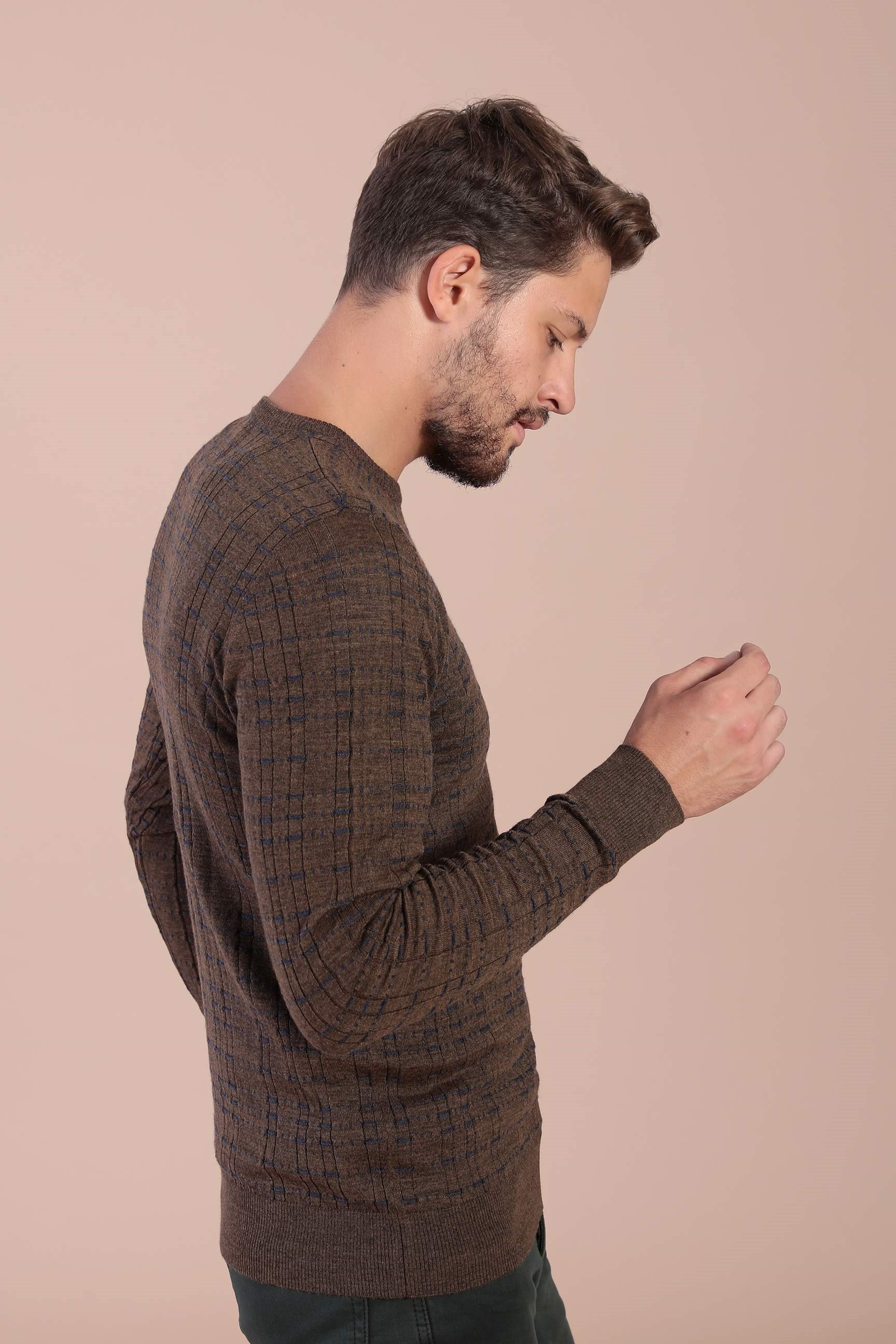 Ferraro Bisiklet Yaka Superfine Yün Kazak