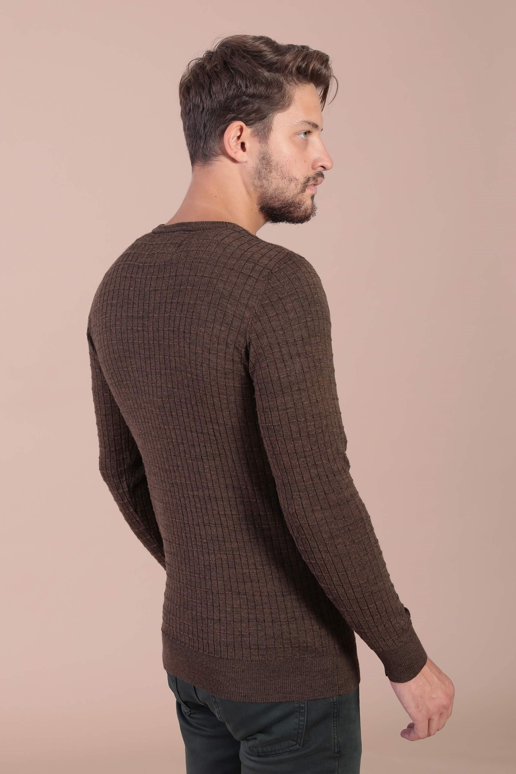 Ferraro Bisiklet Yaka Superfine Yün Kazak