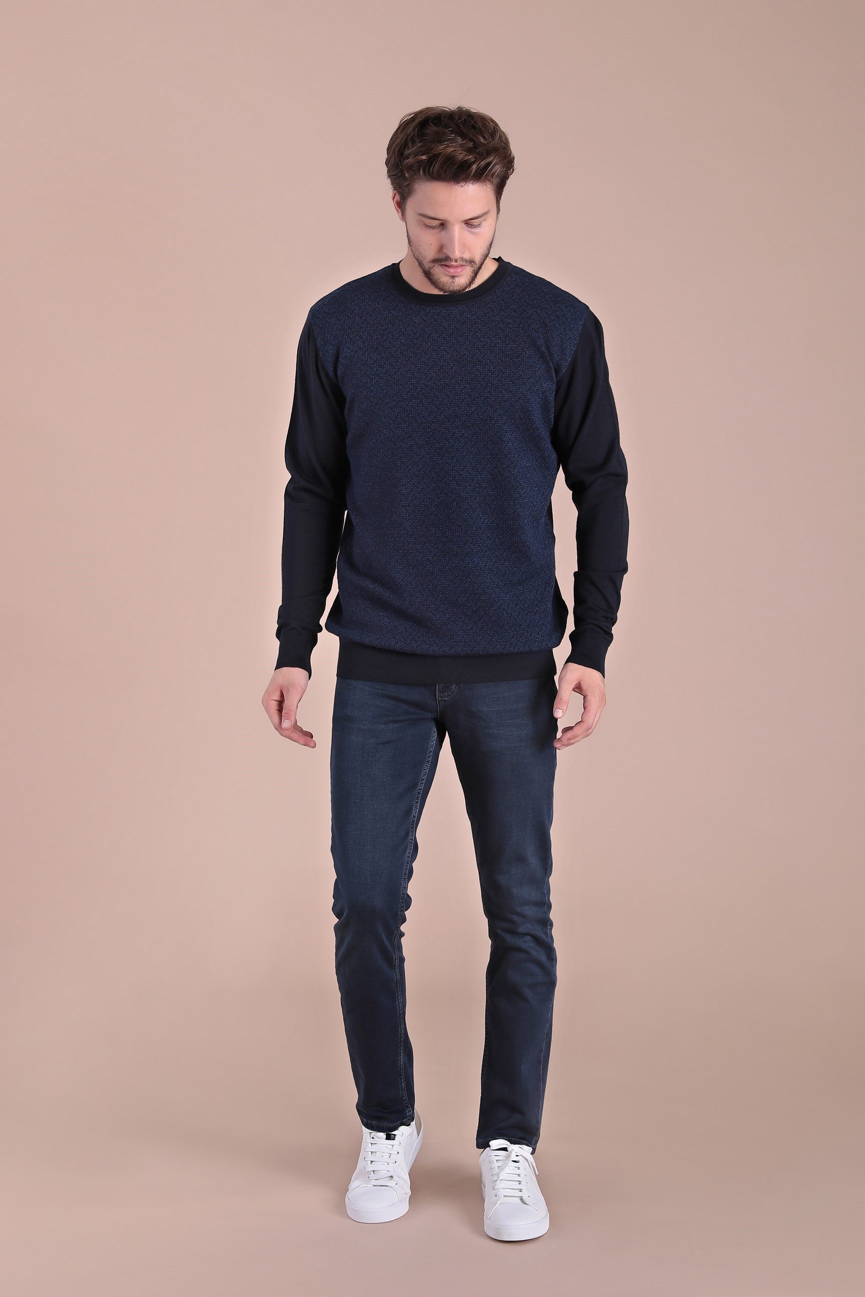 Ferraro Bisiklet Yaka Superfine Yün Kazak