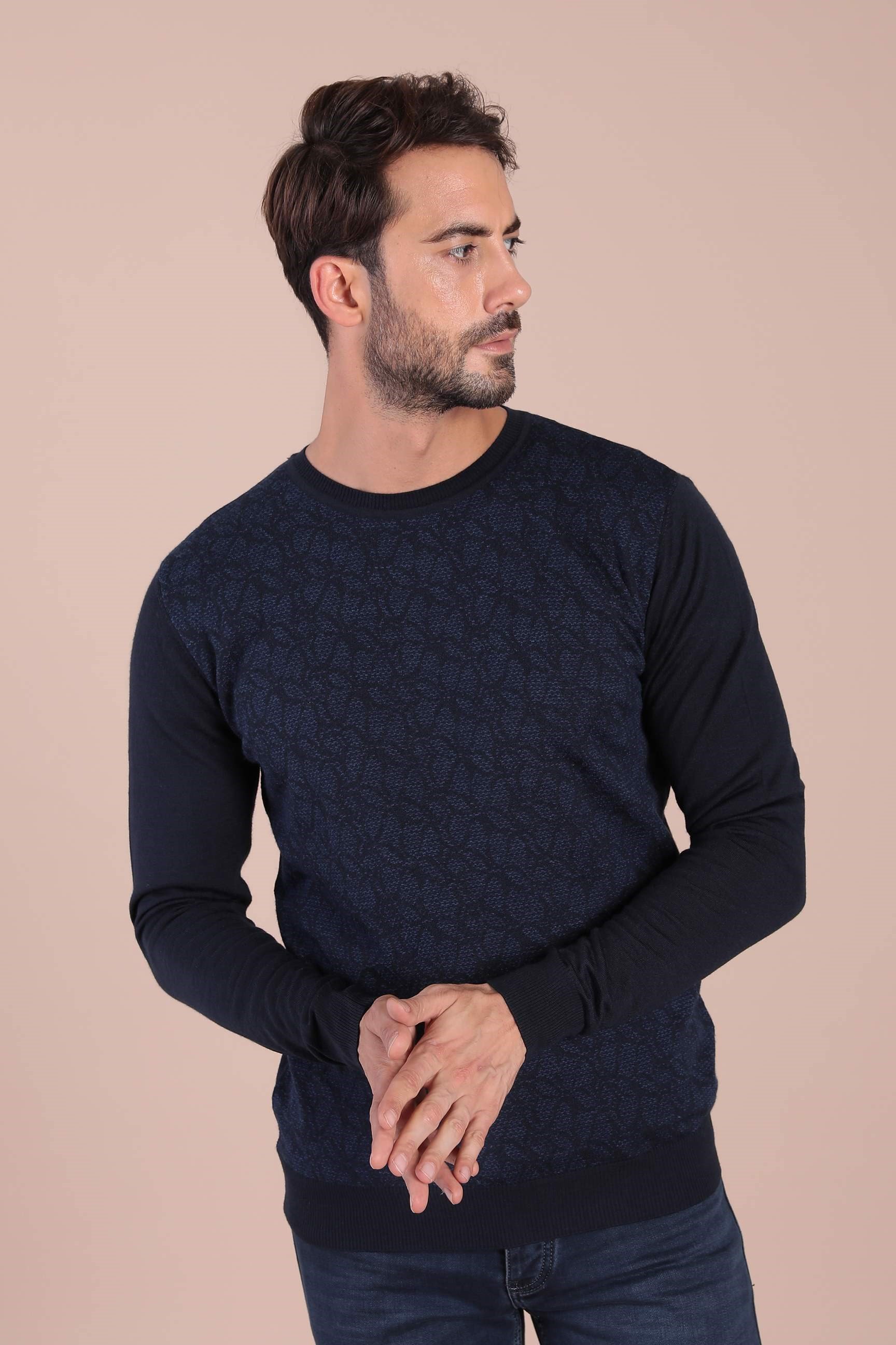 Ferraro Bisiklet Yaka Superfine Yün Kazak