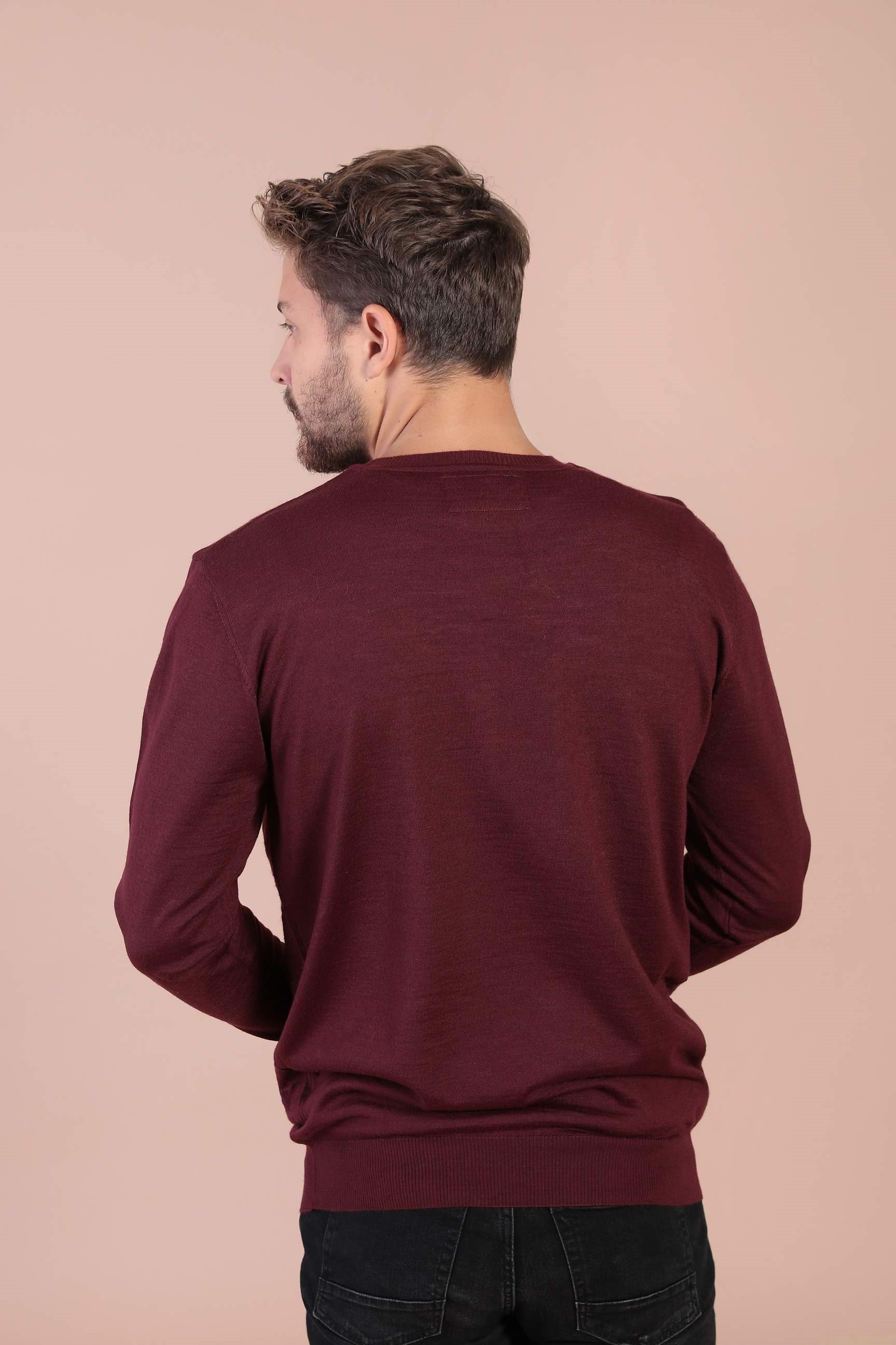 Ferraro Bisiklet Yaka Superfine Yün Kazak