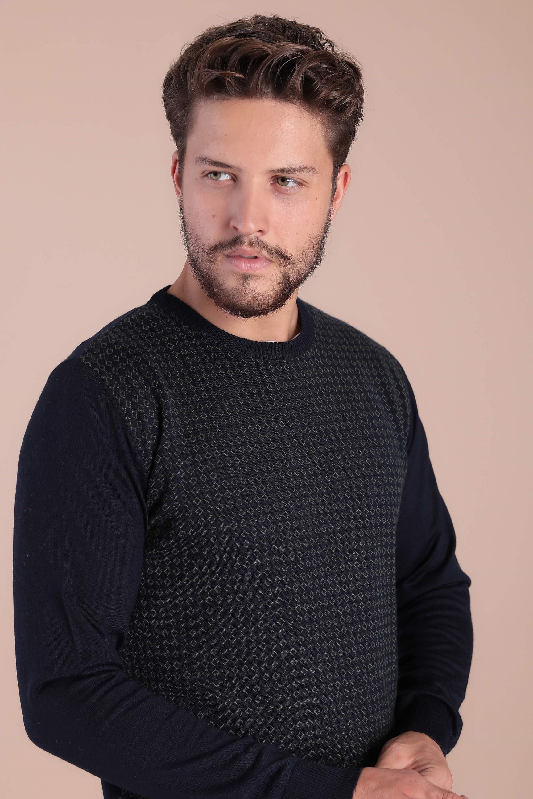 Ferraro Bisiklet Yaka Superfine Yün Kazak